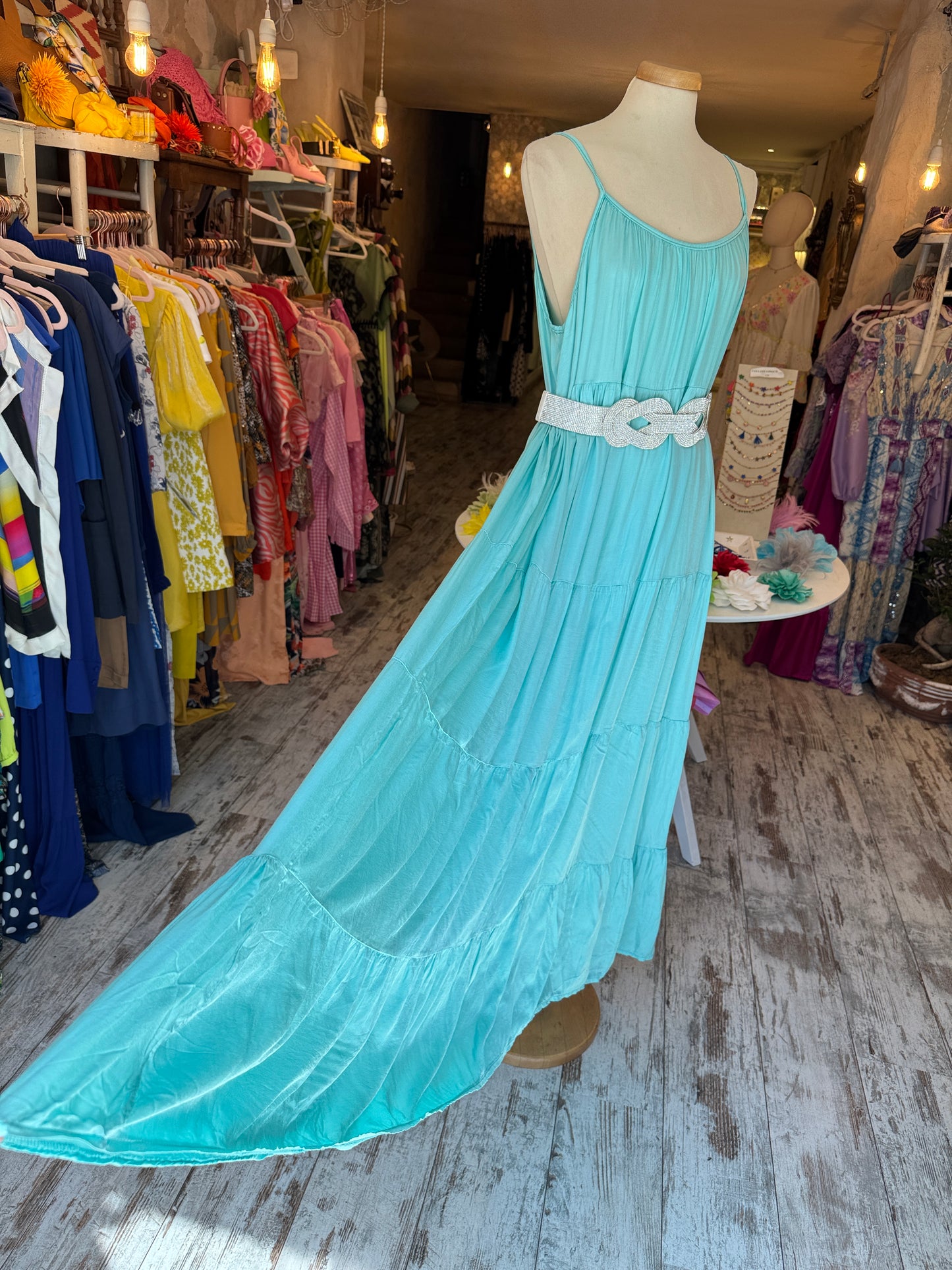 ABITO TIFFANY SATIN LUNGO