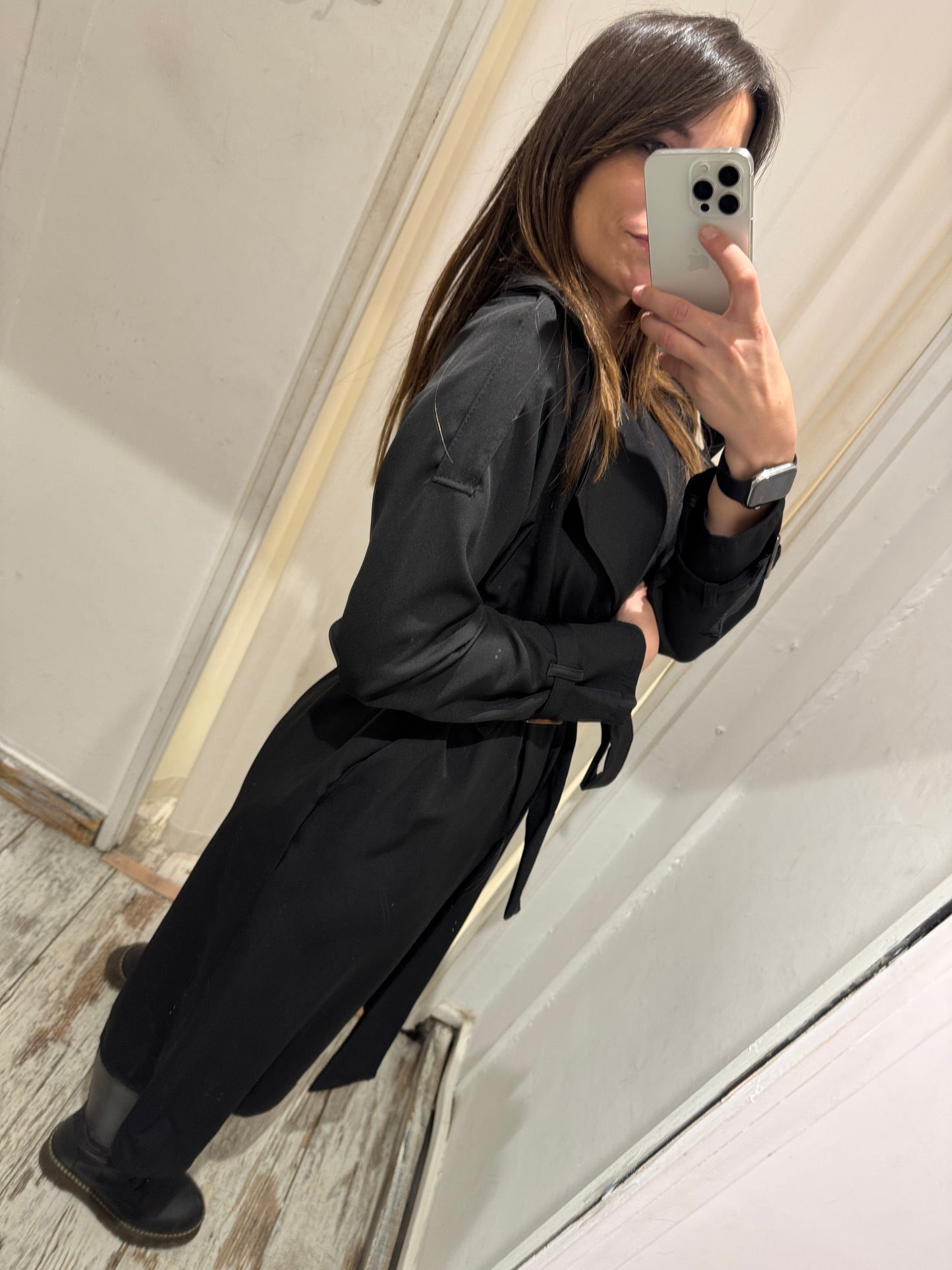 TRENCH PRIMAVERILE NERO