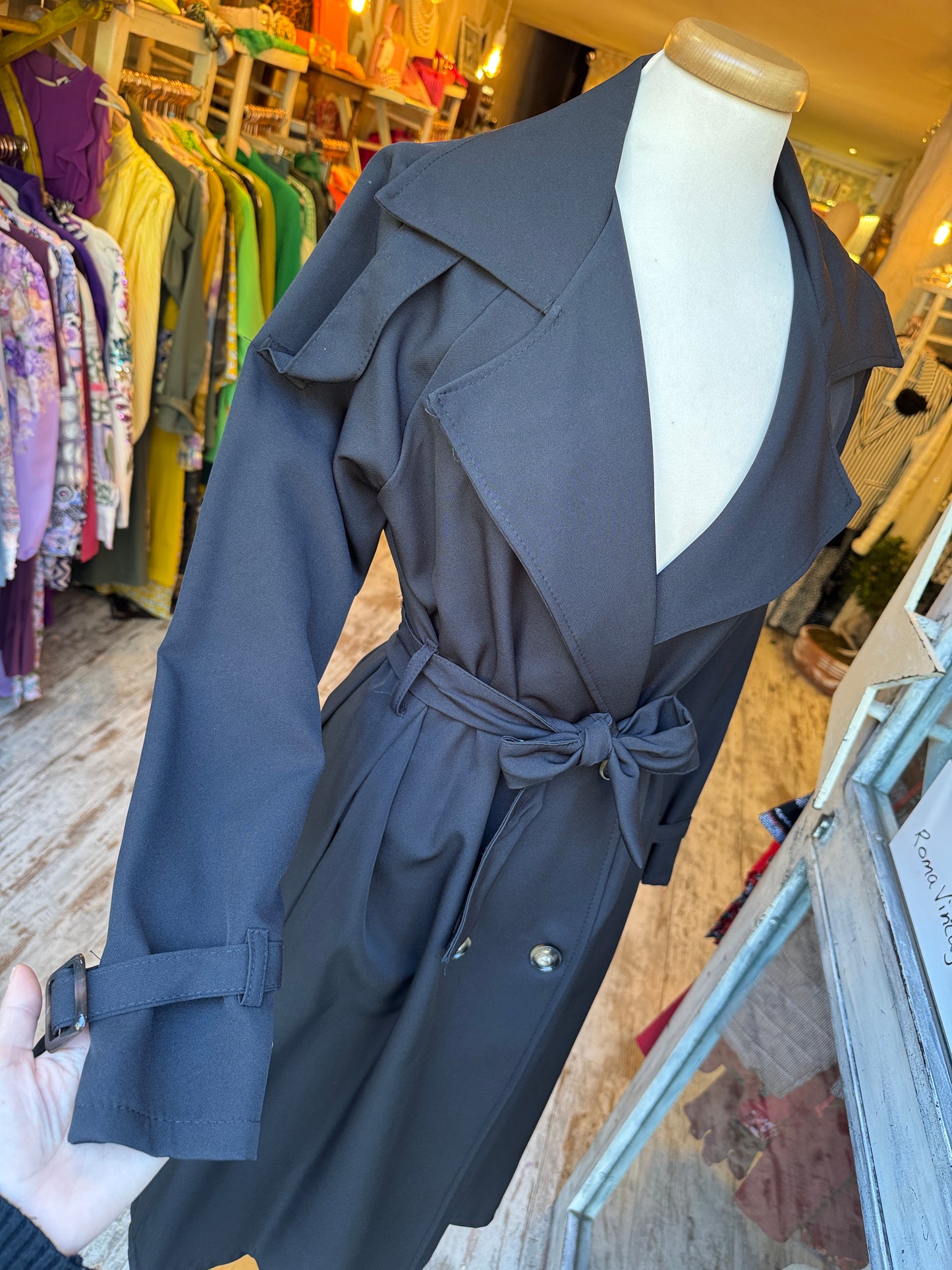 TRENCH PRIMAVERILE NERO