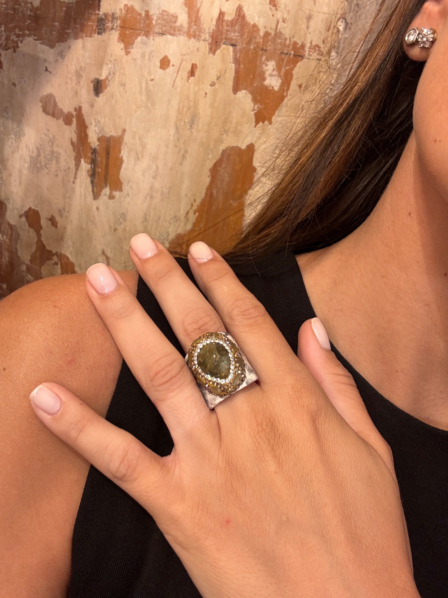 ANELLO RAME E PIETRA