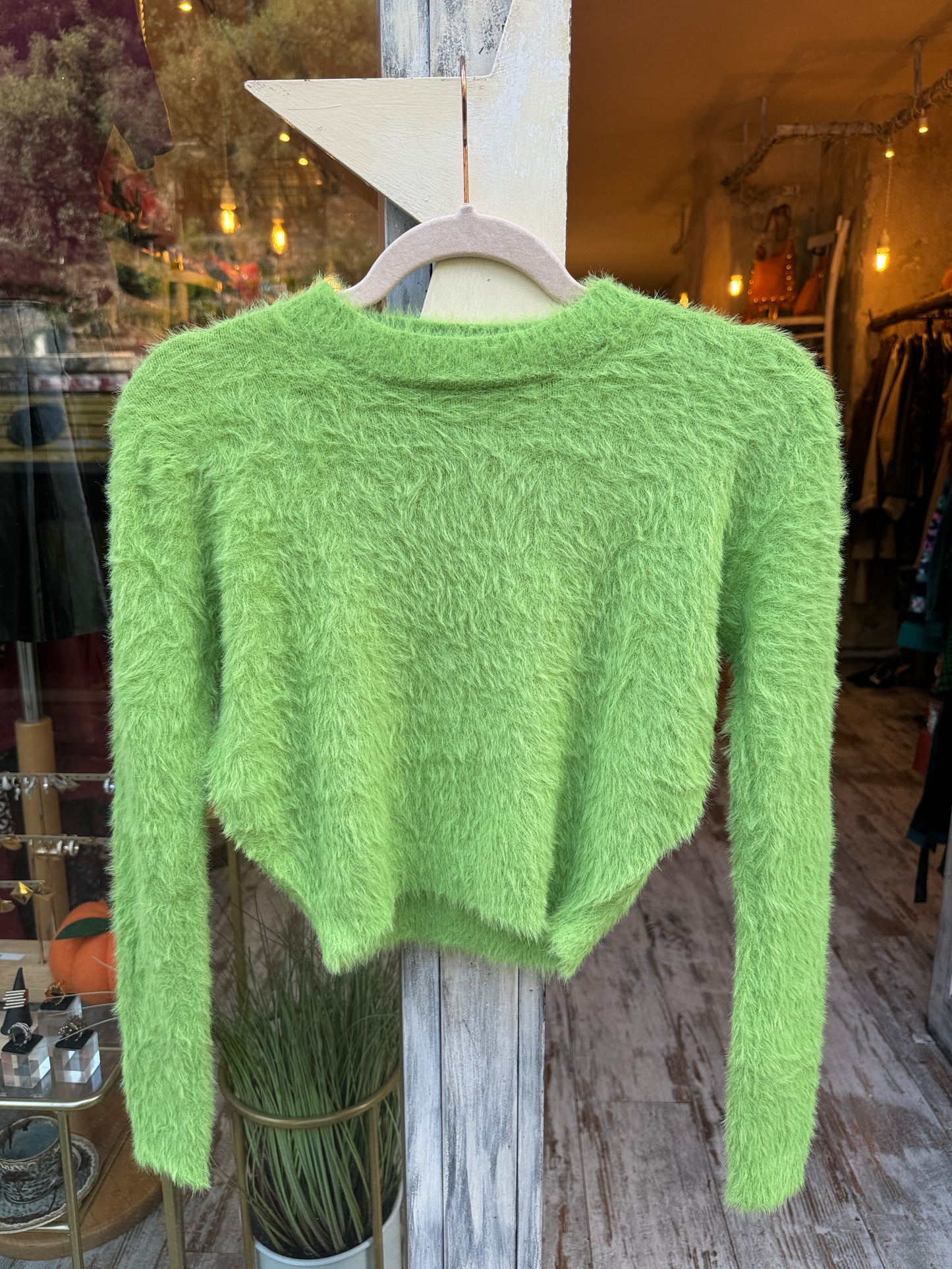 MAGLIA CROP PELUCHE