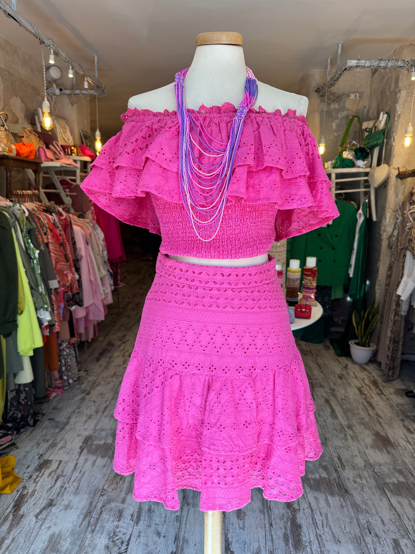 COORDINATO SANGALLO FUCSIA