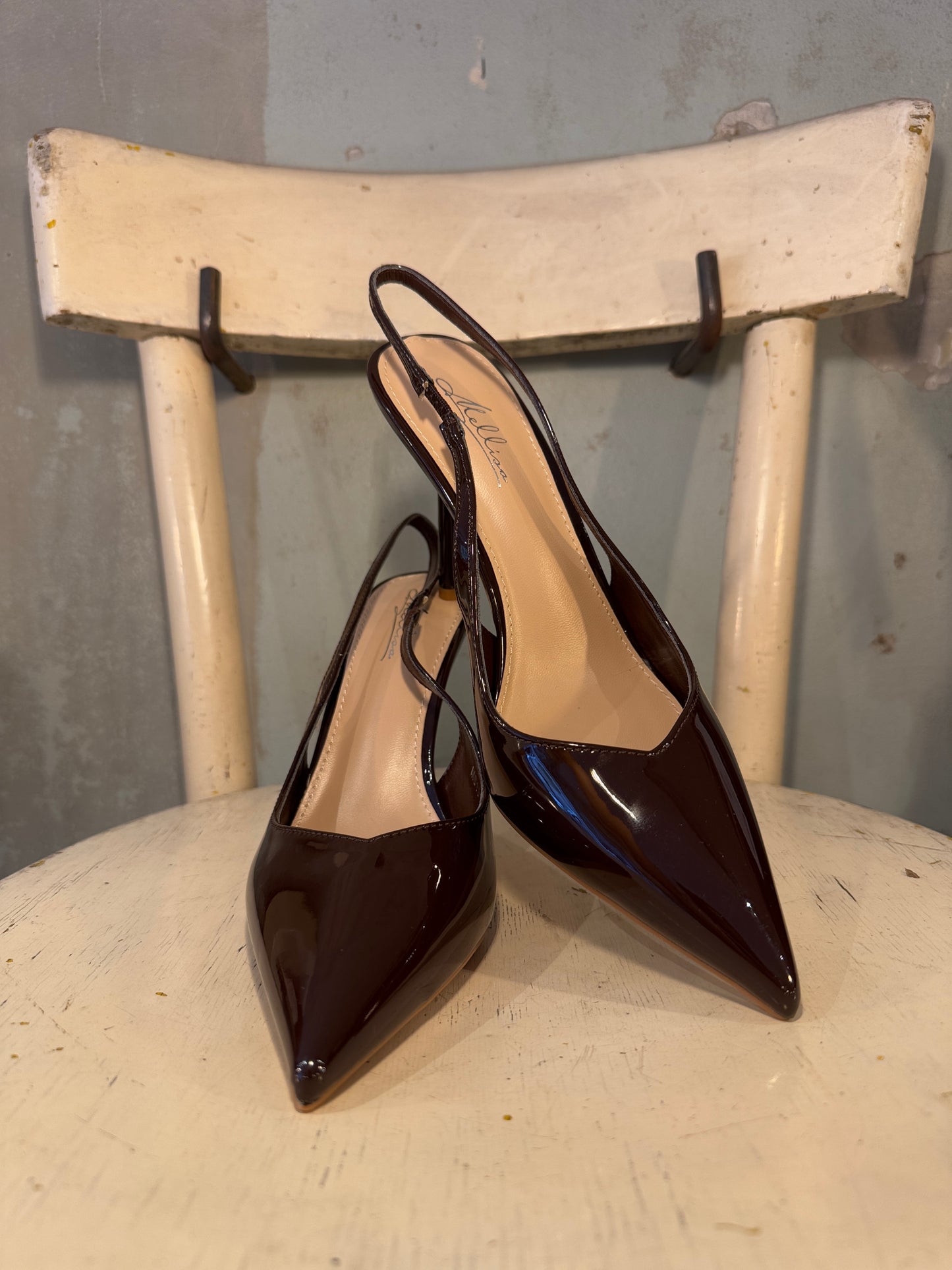 DECOLLETÈ SLINGBACK VERNICE MARRONE V