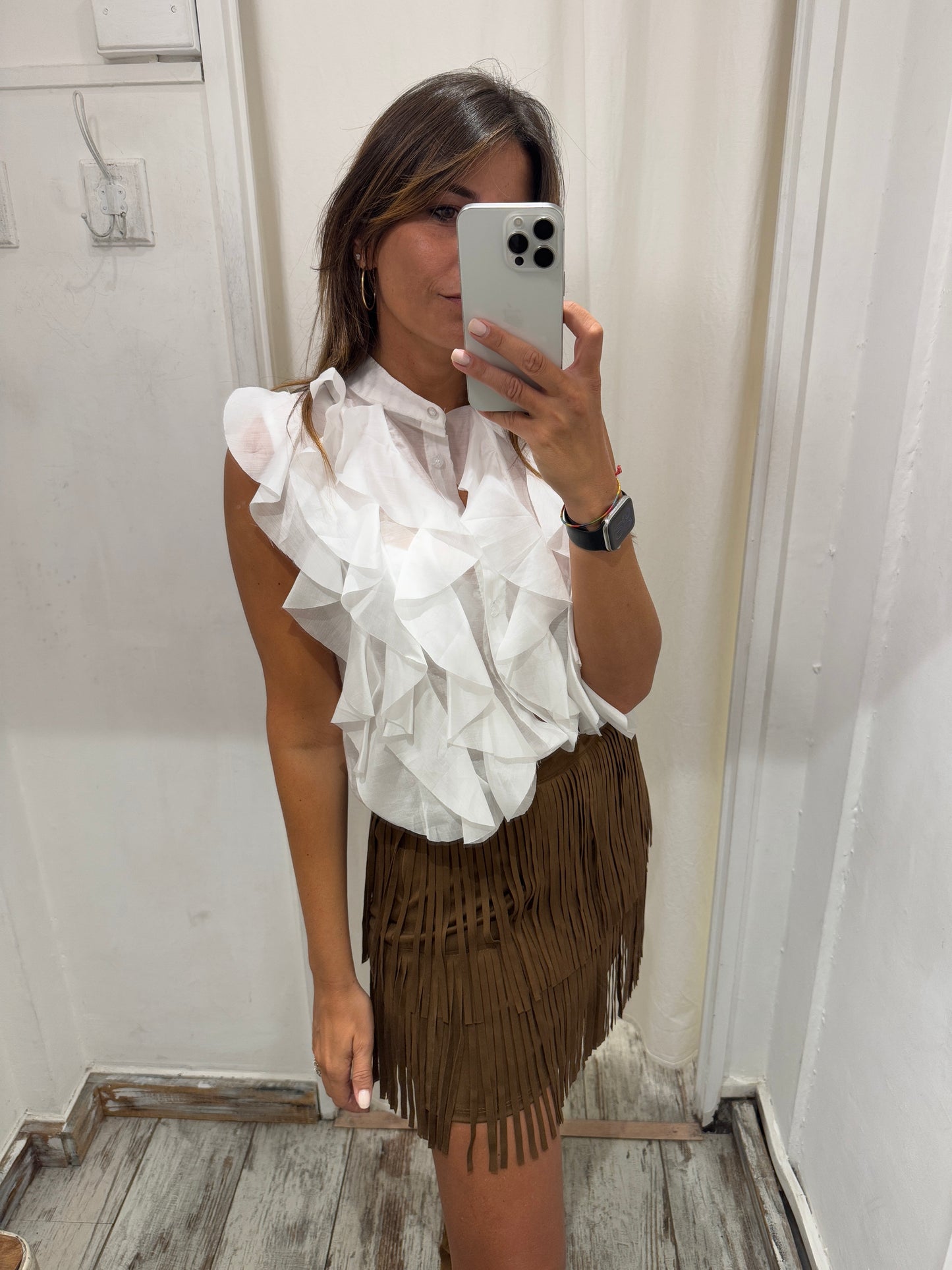 CAMICIA ROUCHES BIANCA