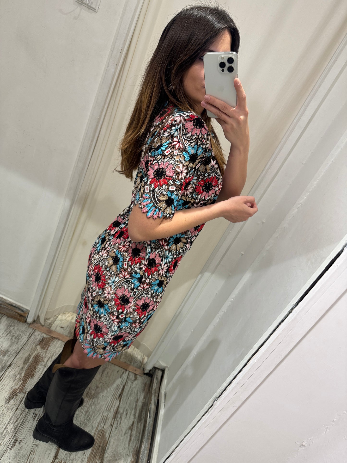 ABITO ERMANNO SCERVINO IN MACRAMÈ MULTICOLORE