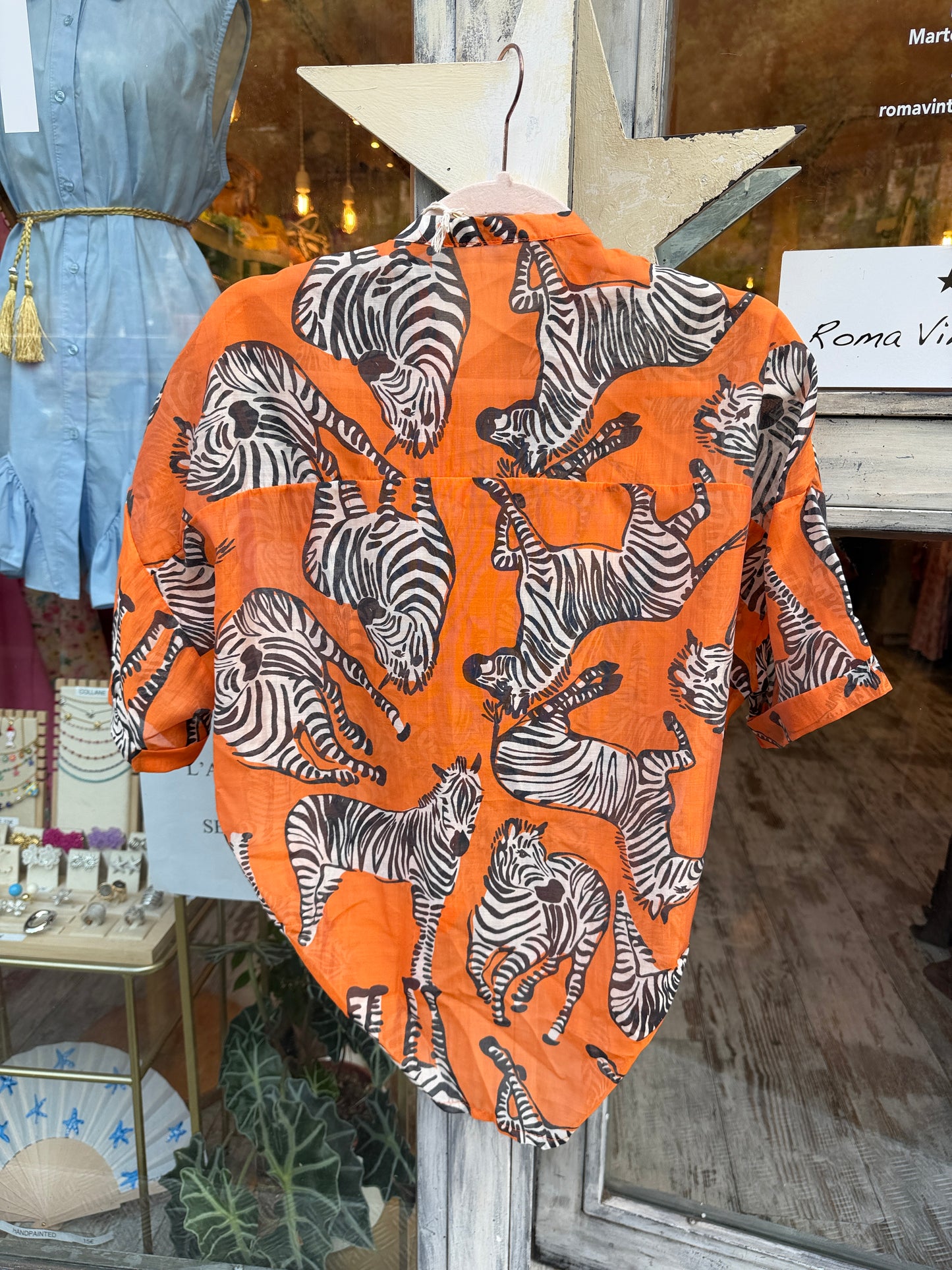 CAMICIA ARANCIONE ZEBBRE
