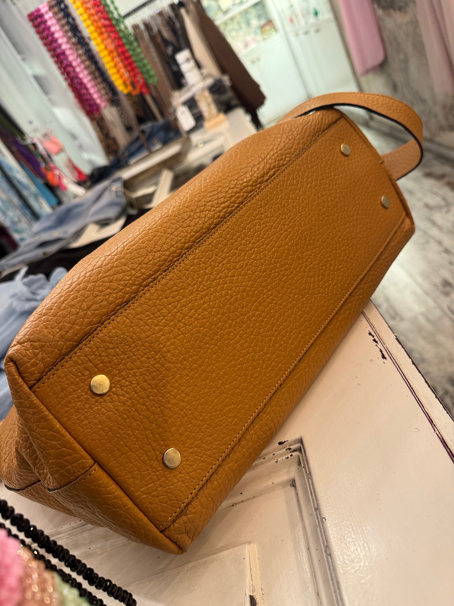 BORSA AVENUE 67 IN PELLE CAMMELLO