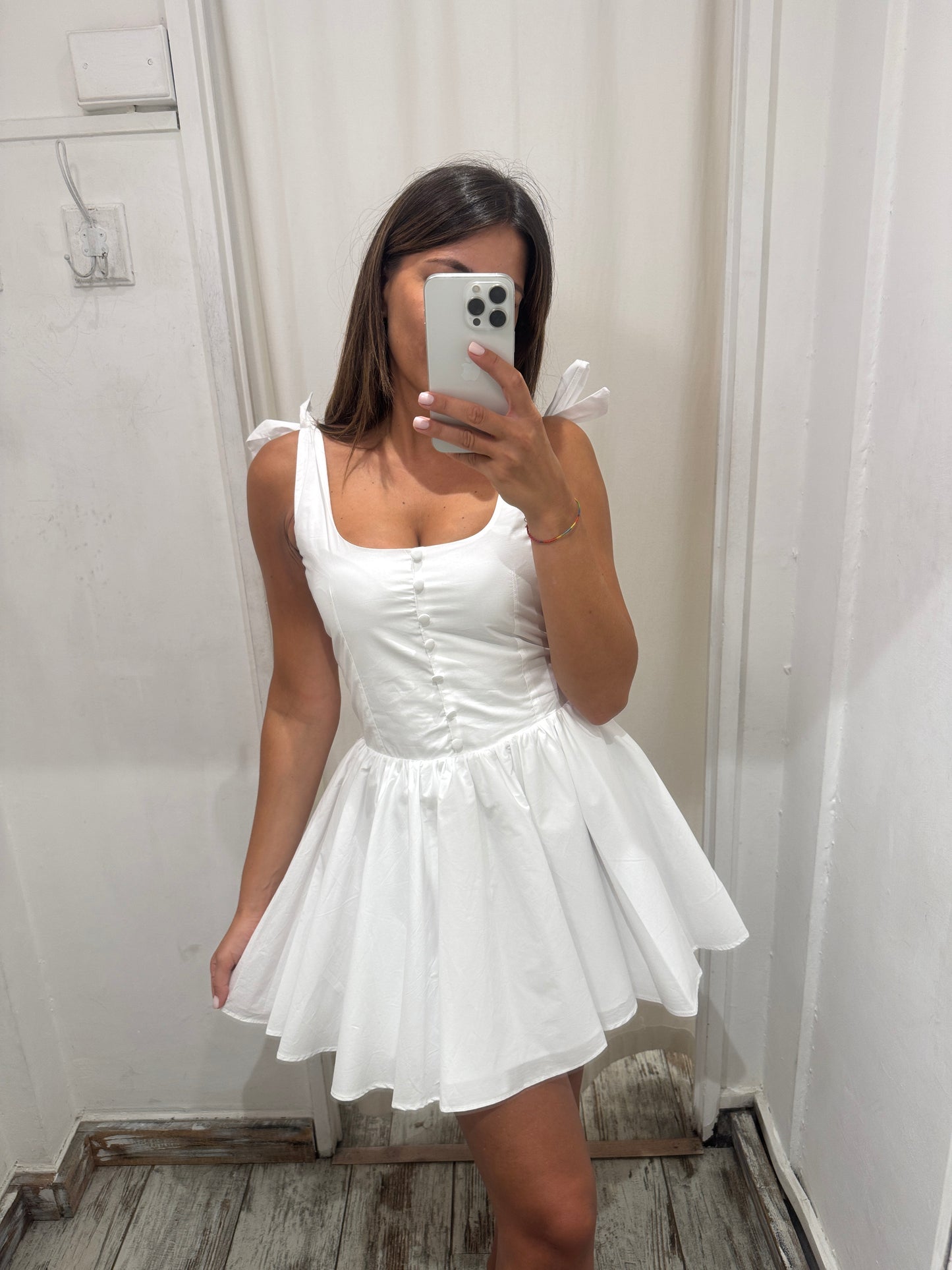 ABITO A RUOTA COTONE BIANCO