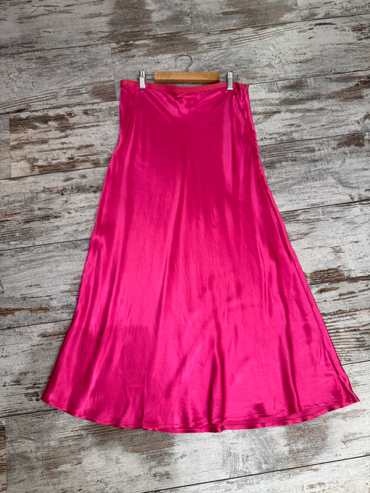 GONNA SOLOTRE FUCSIA SATIN MIDI