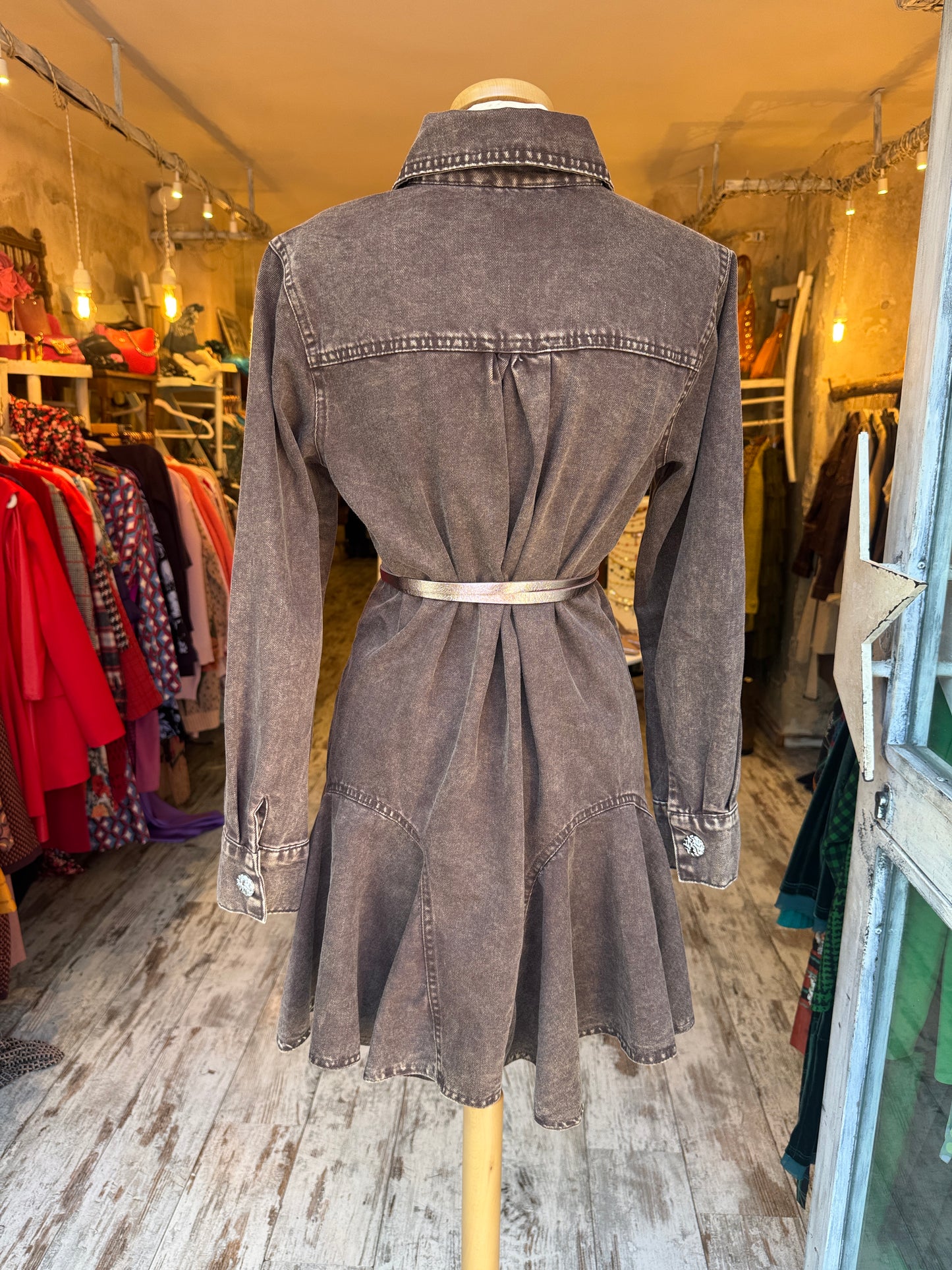 ABITO DENIM CHEMISIER MARRONE