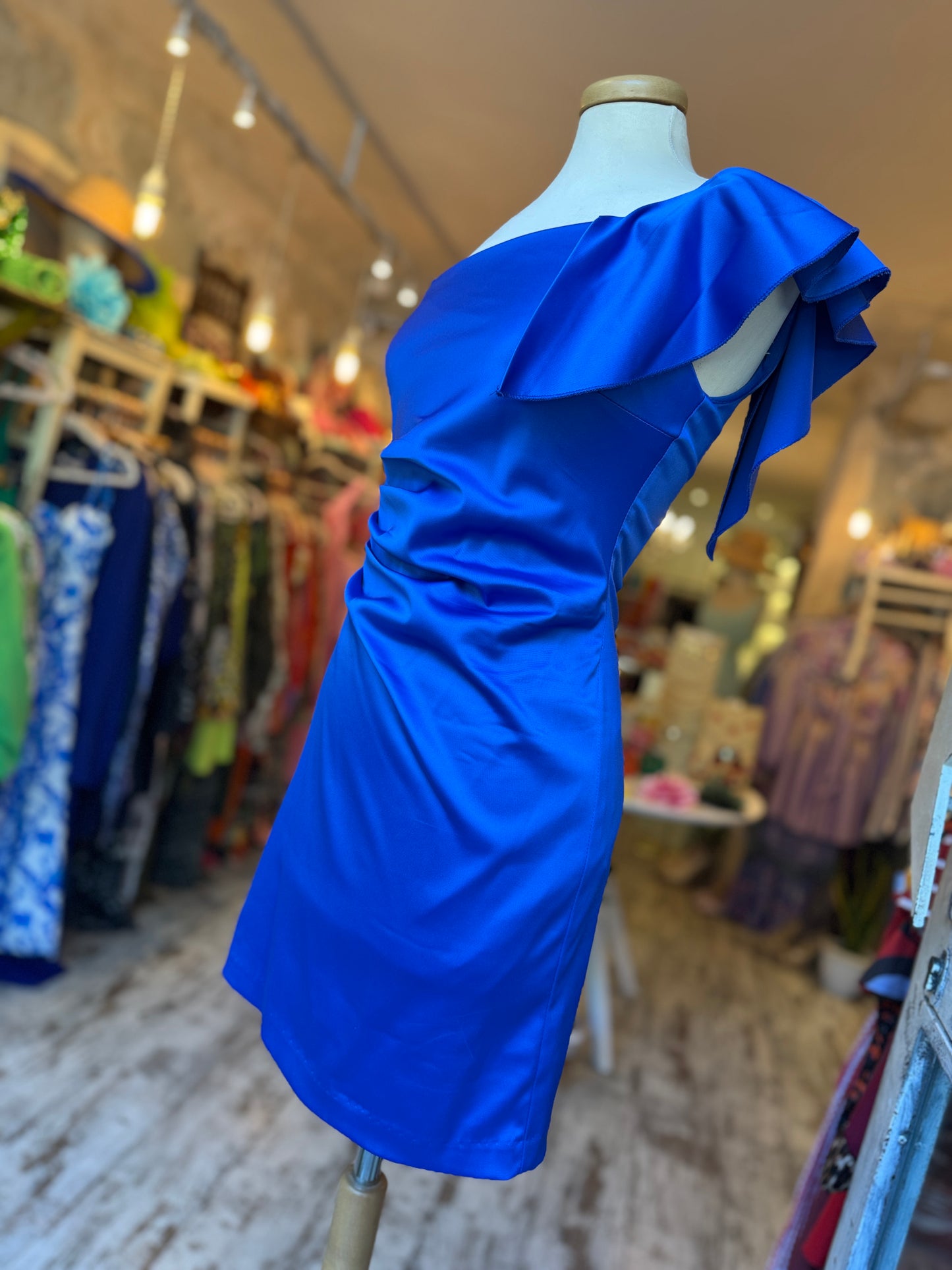 TUBINO CORTO TEEZE ME AZZURRO SATIN