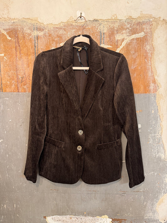 BLAZER VELOUR TESTA DI MORO