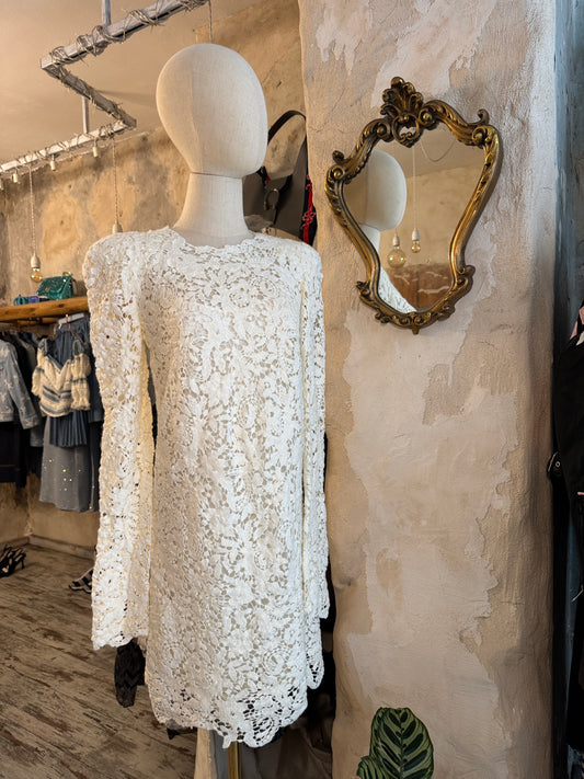 ABITO ERMANNO SCERVINO PIZZO PANNA