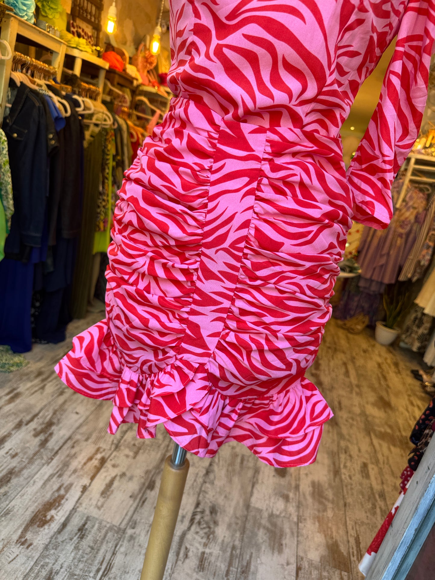 COORDINATO MINUETO ZEBBRA ROSSO E ROSA