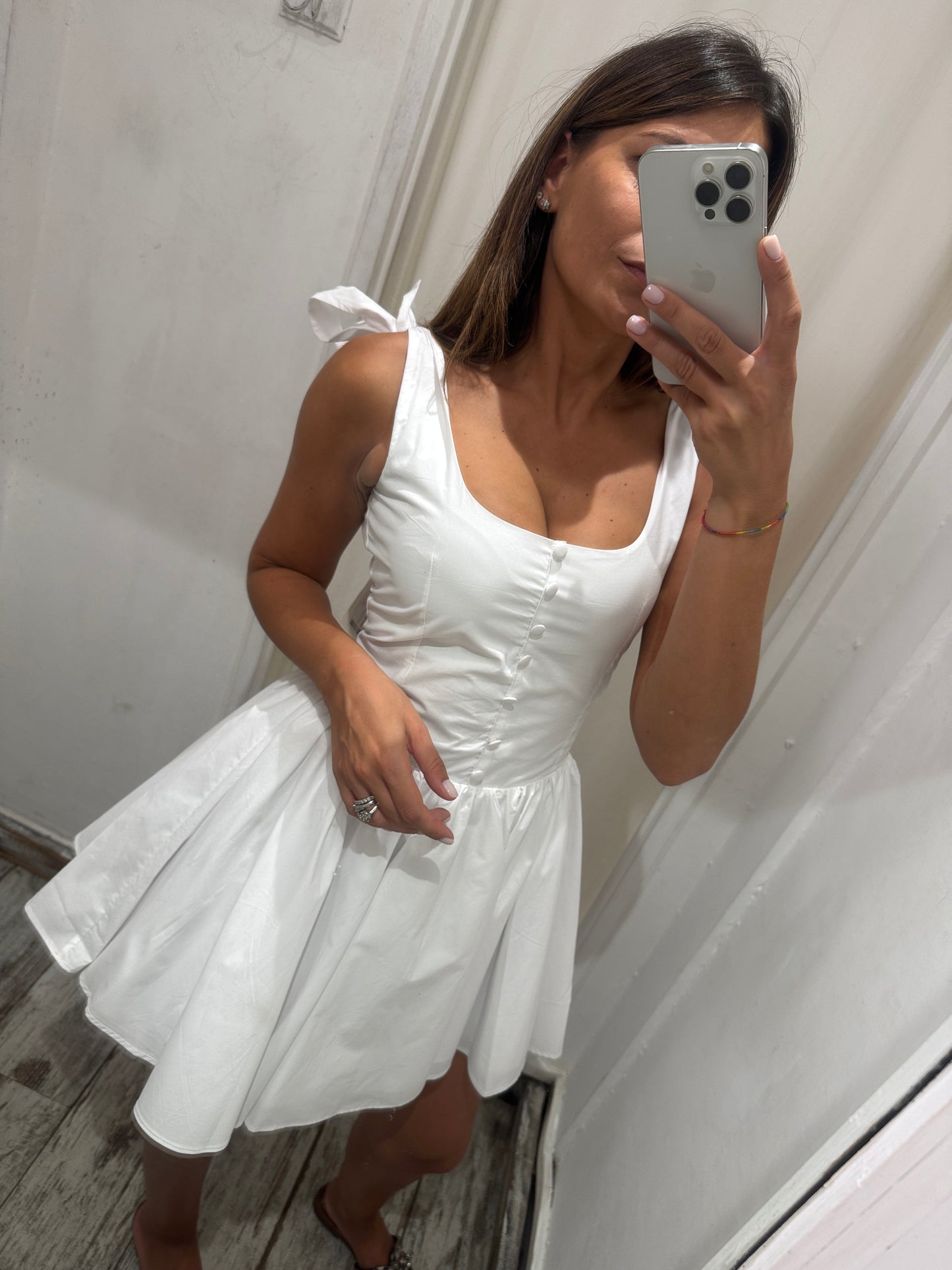 ABITO A RUOTA COTONE BIANCO