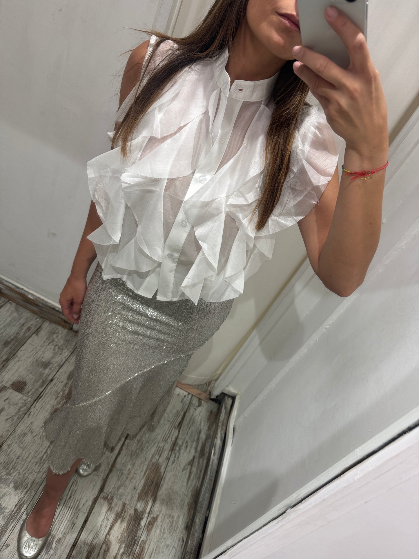 CAMICIA ROUCHES BIANCA