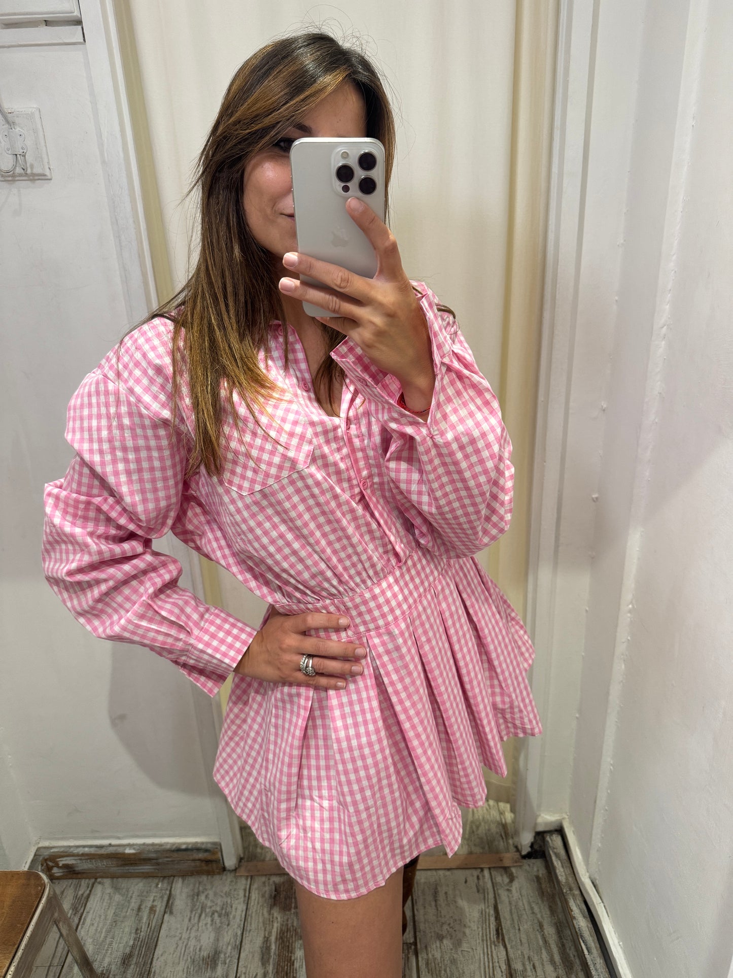 ABITO VICHY ROSA