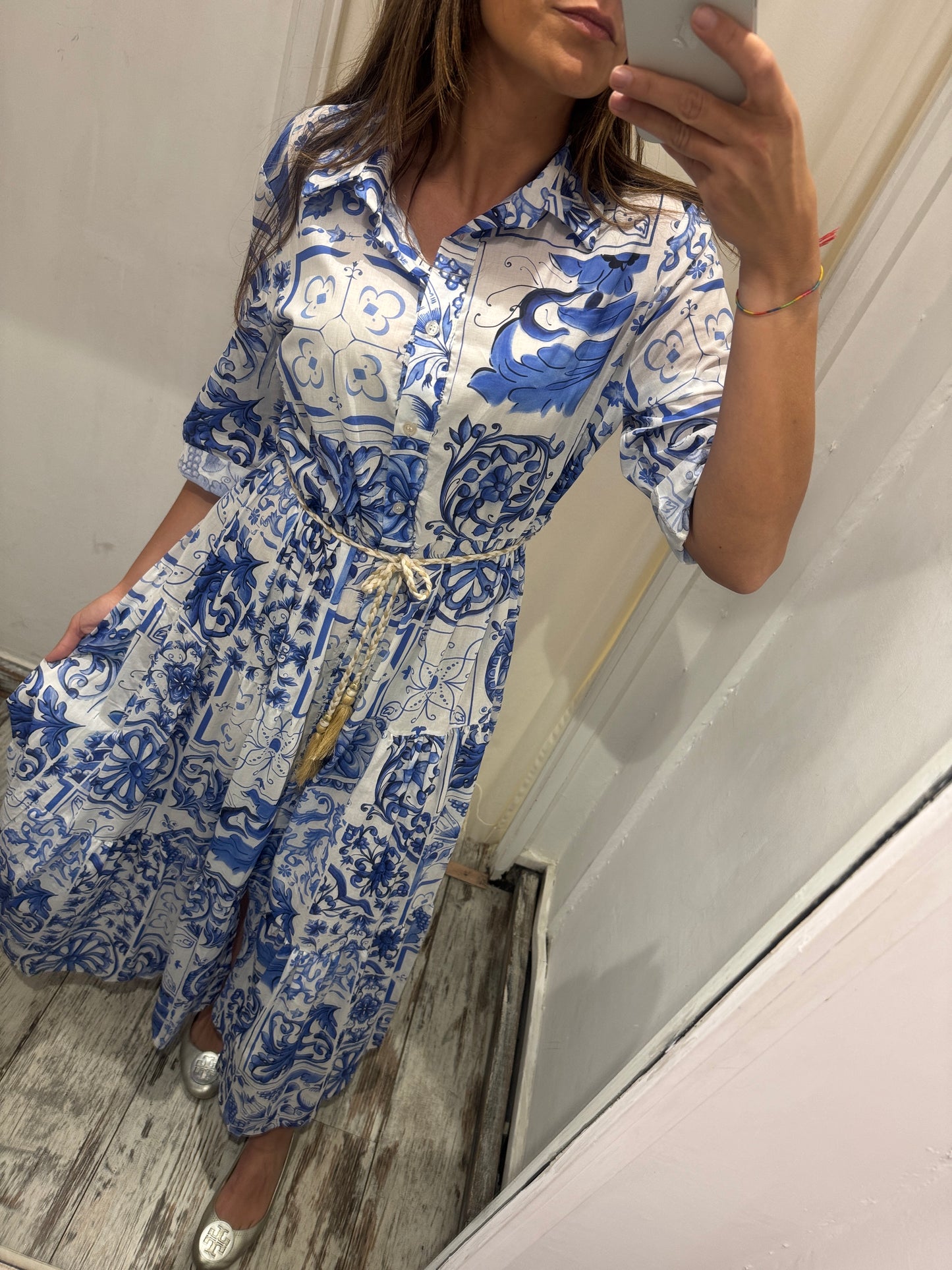 ABITO CHEMISIER MAIOLICA AZZURRO