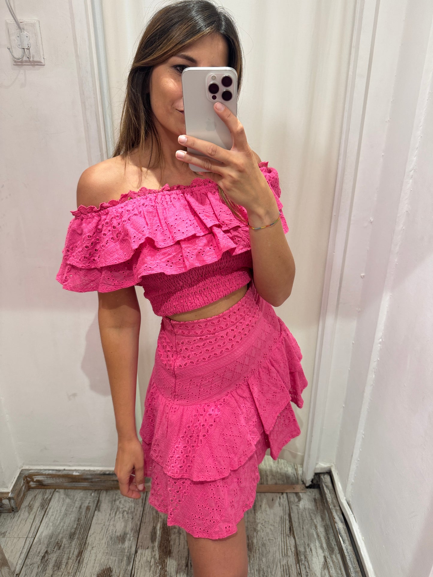 COORDINATO SANGALLO FUCSIA