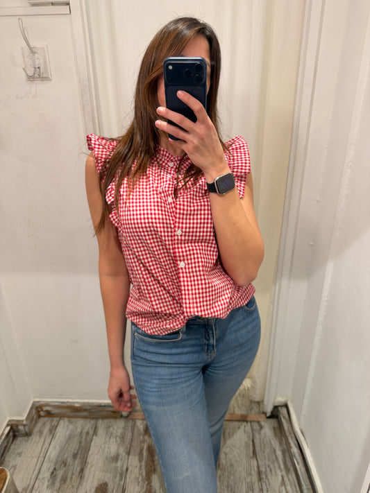 NEW COLLECTION - CAMICIA VICHY ROSSO E BIANCO