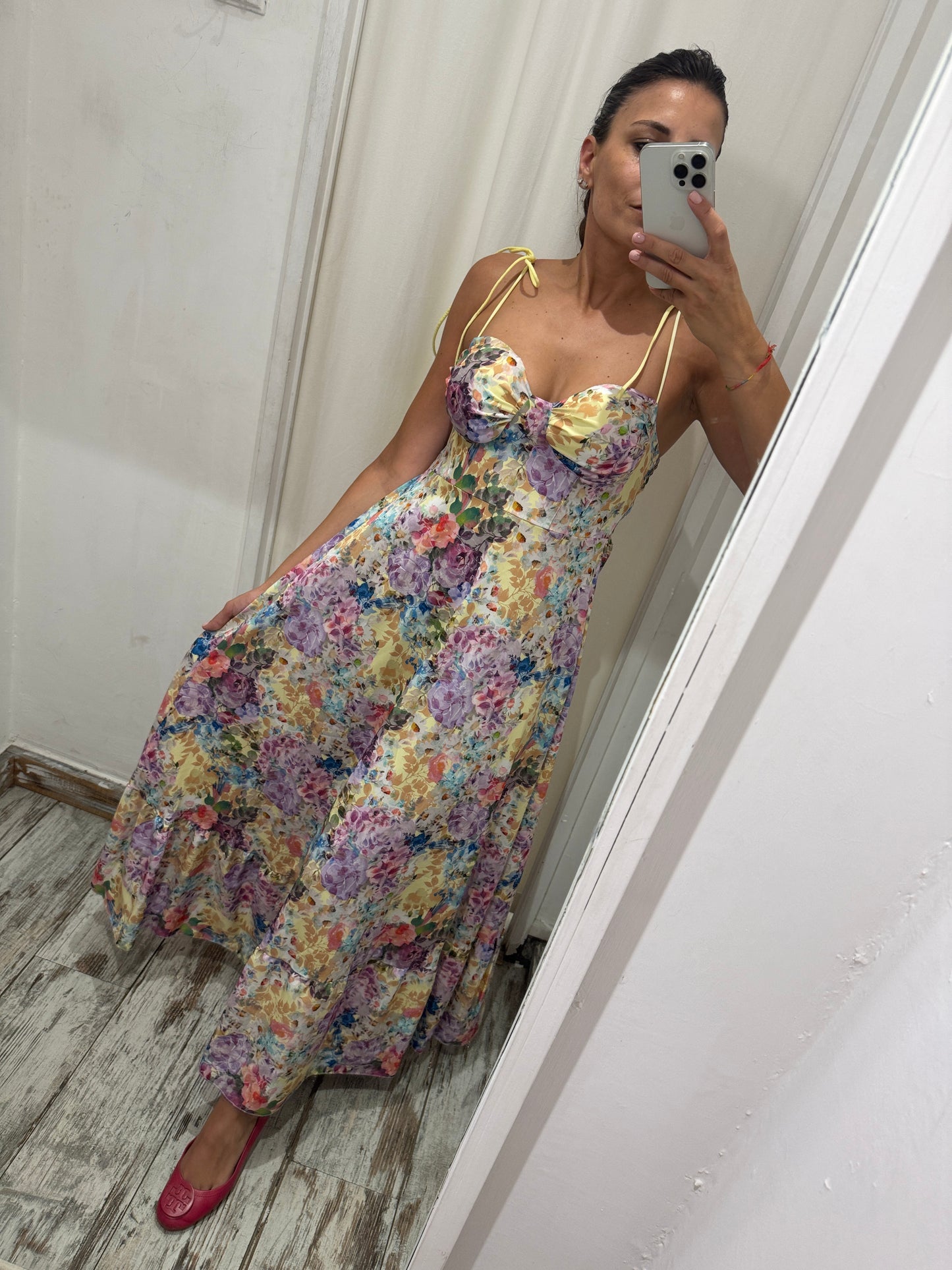 ABITO GIALLO FLOREALE