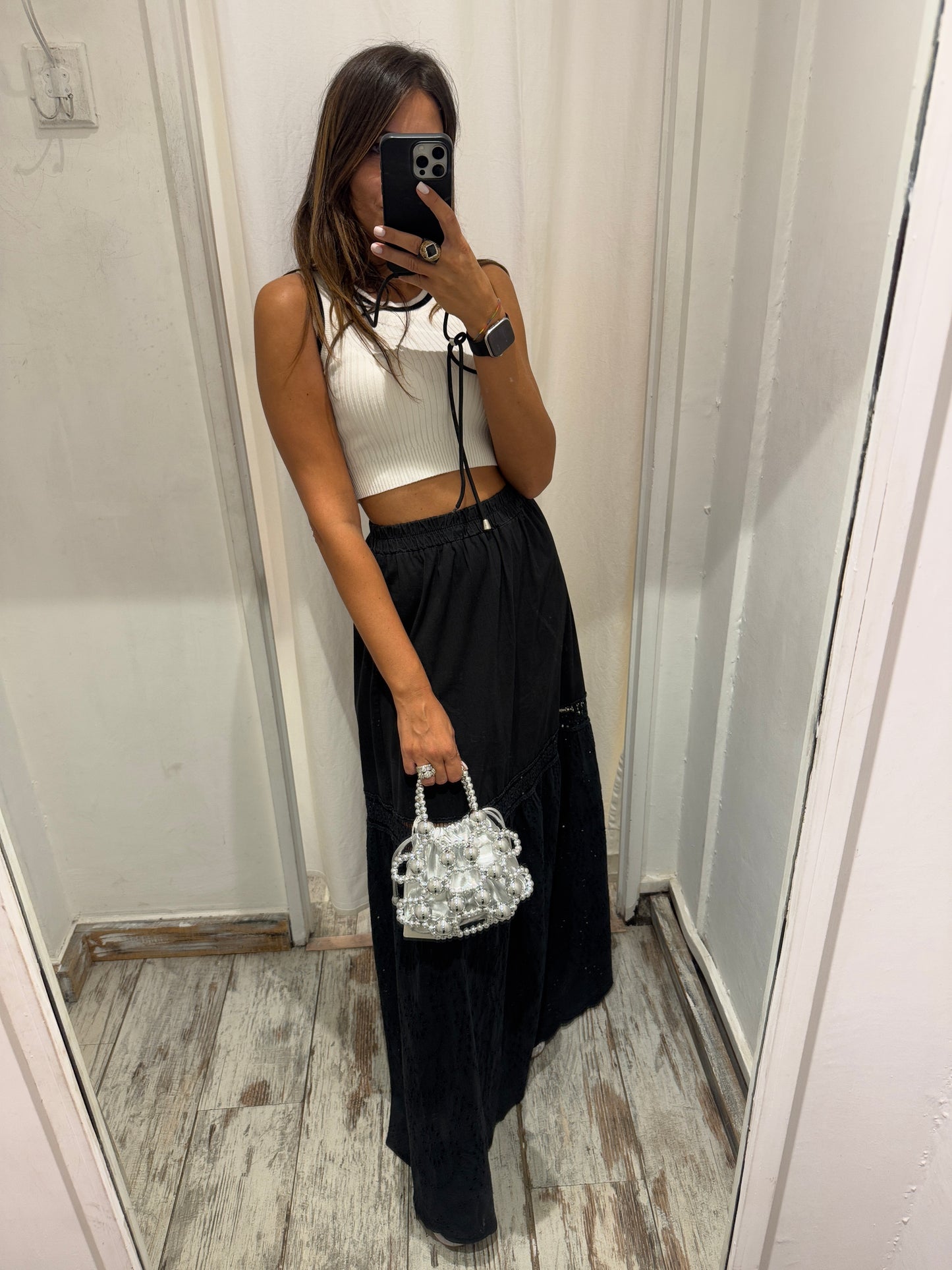 MINI BAG A SACCHETTO SILVER