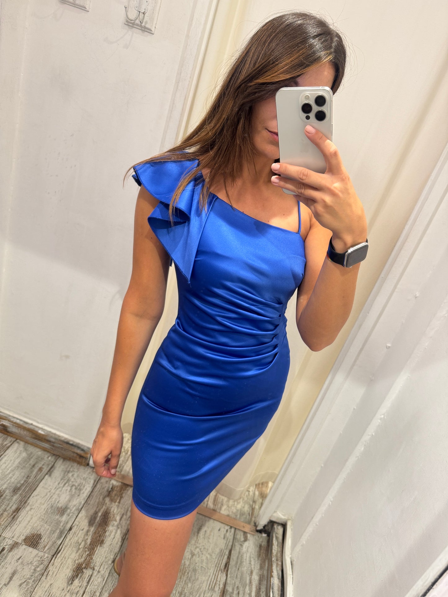 TUBINO CORTO TEEZE ME AZZURRO SATIN