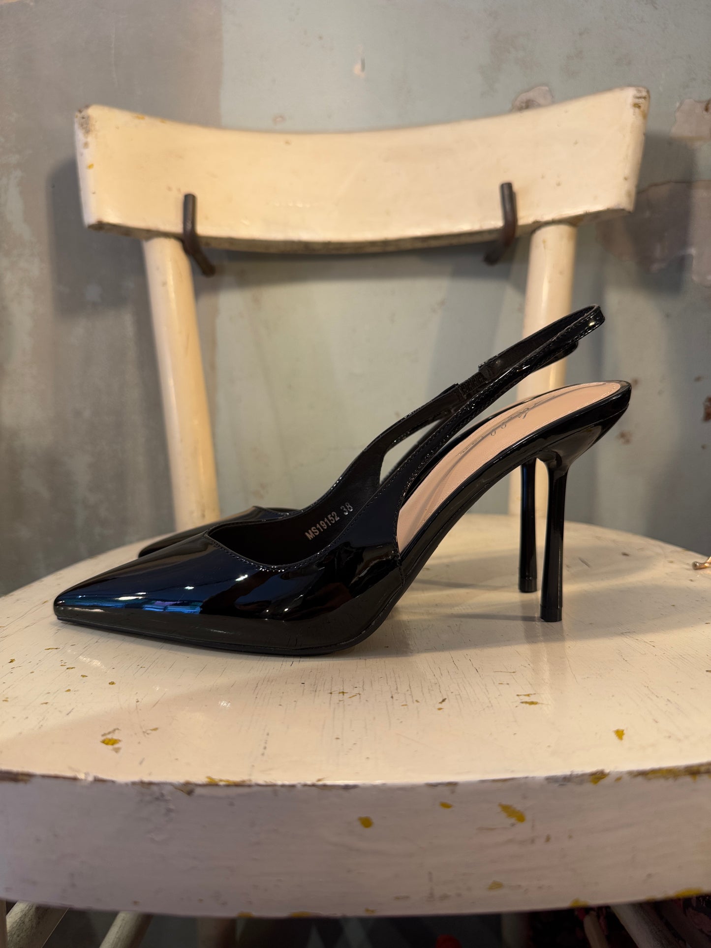 DECOLLETÈ SLINGBACK VERNICE NERO V