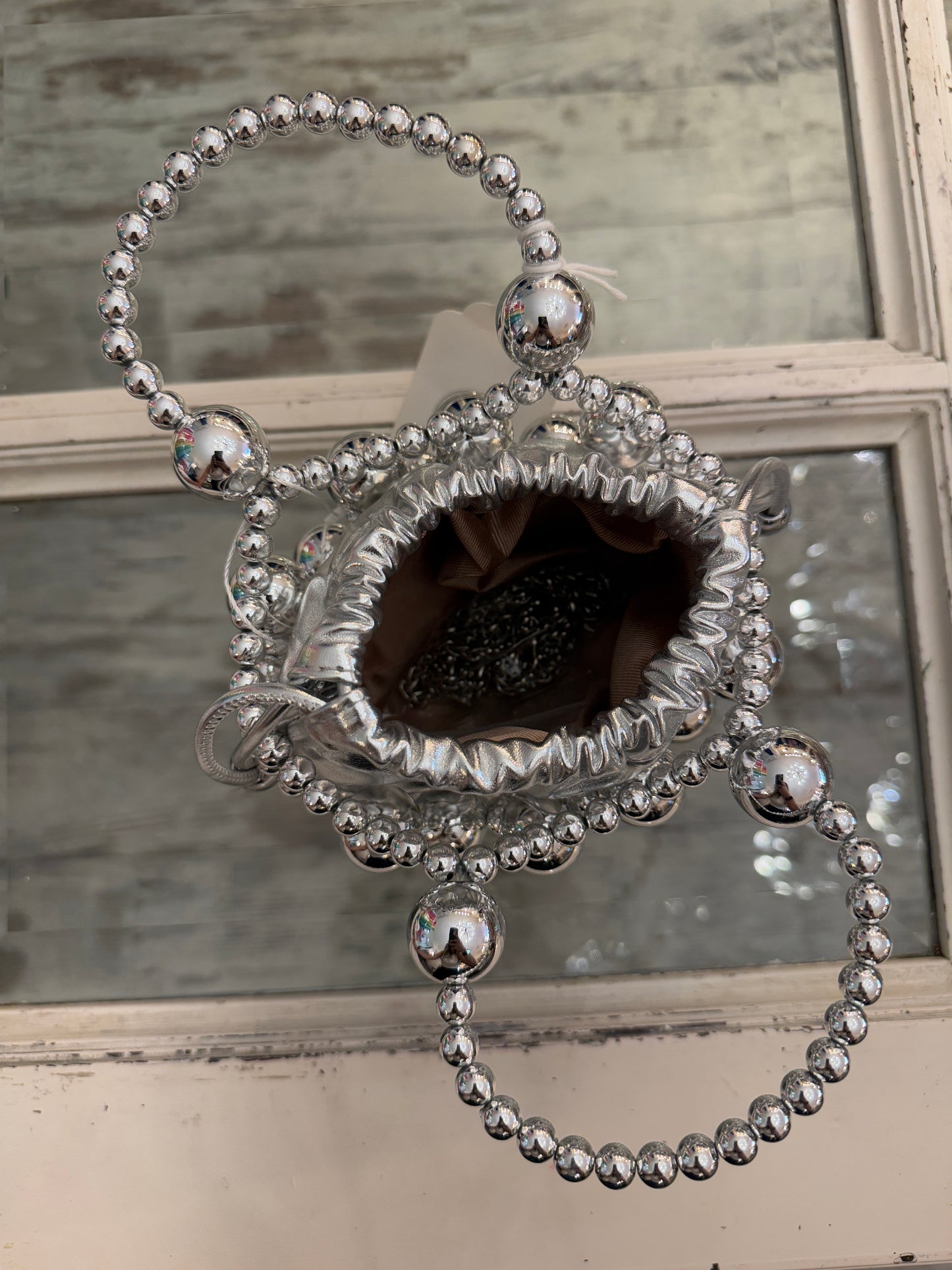 MINI BAG A SACCHETTO SILVER