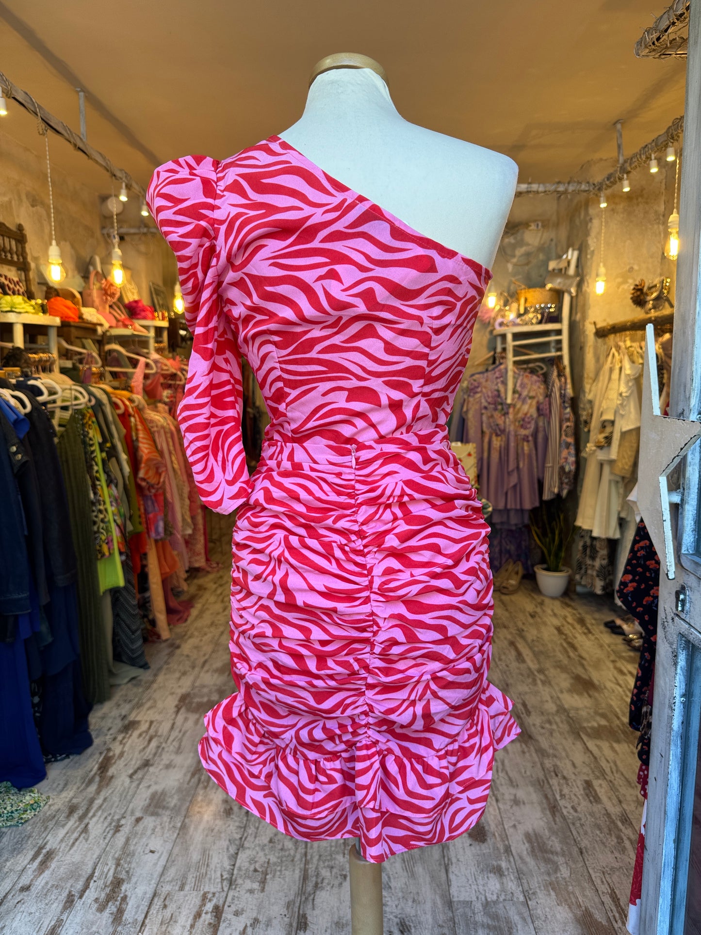COORDINATO MINUETO ZEBBRA ROSSO E ROSA