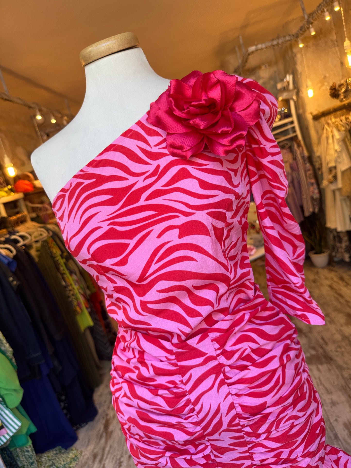 COORDINATO MINUETO ZEBBRA ROSSO E ROSA