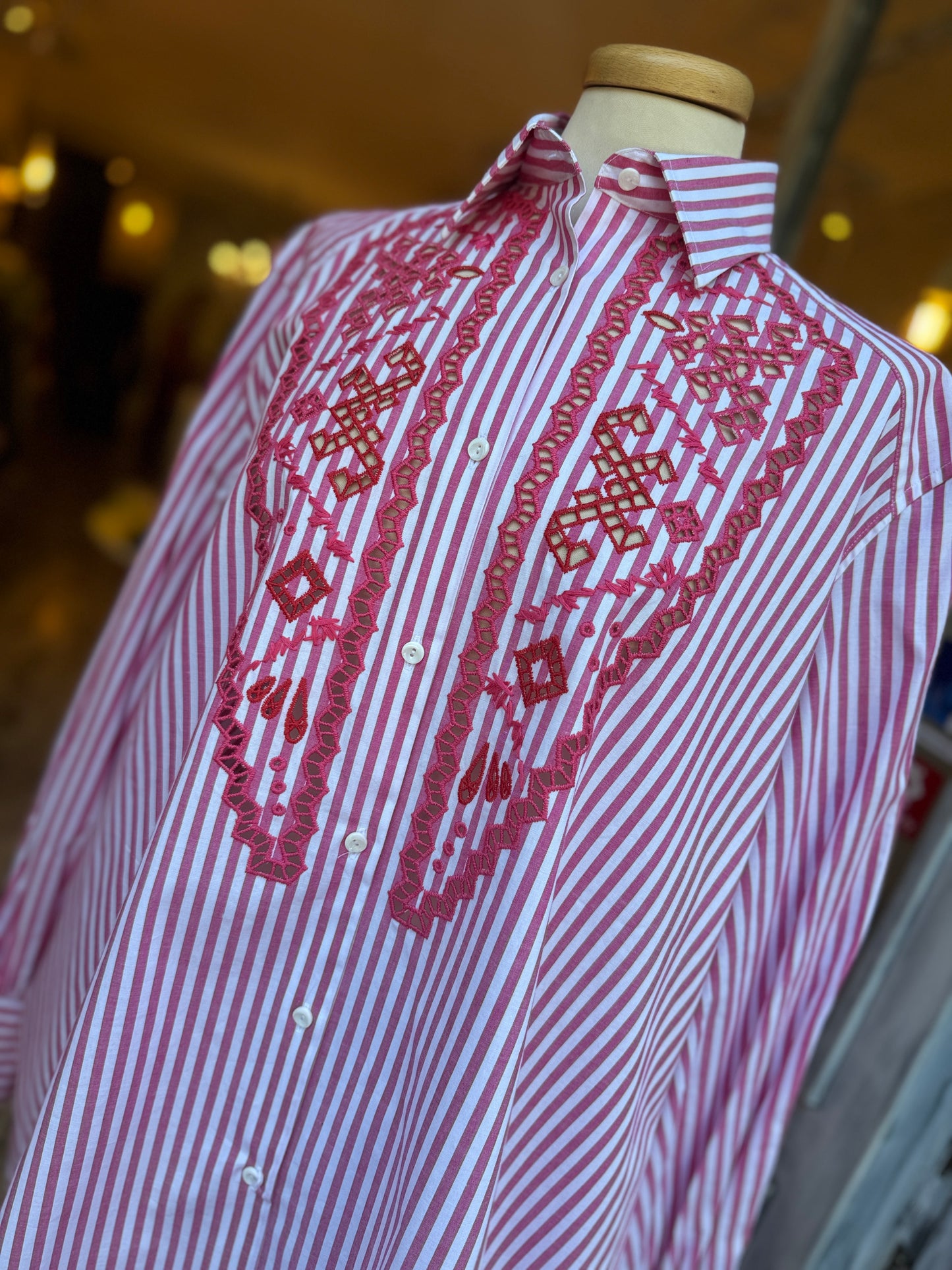 ABITO CAMICIA ERMANNO SCERVINO RIGHE CORALLO