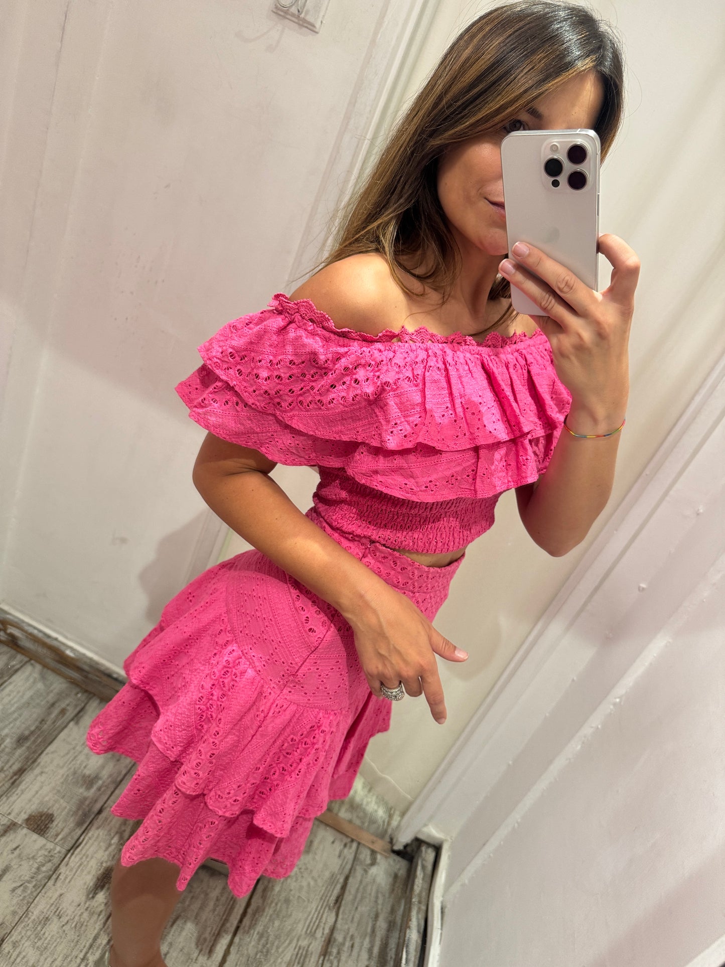 COORDINATO SANGALLO FUCSIA