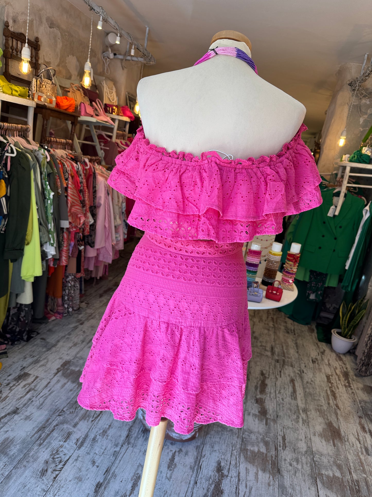 COORDINATO SANGALLO FUCSIA
