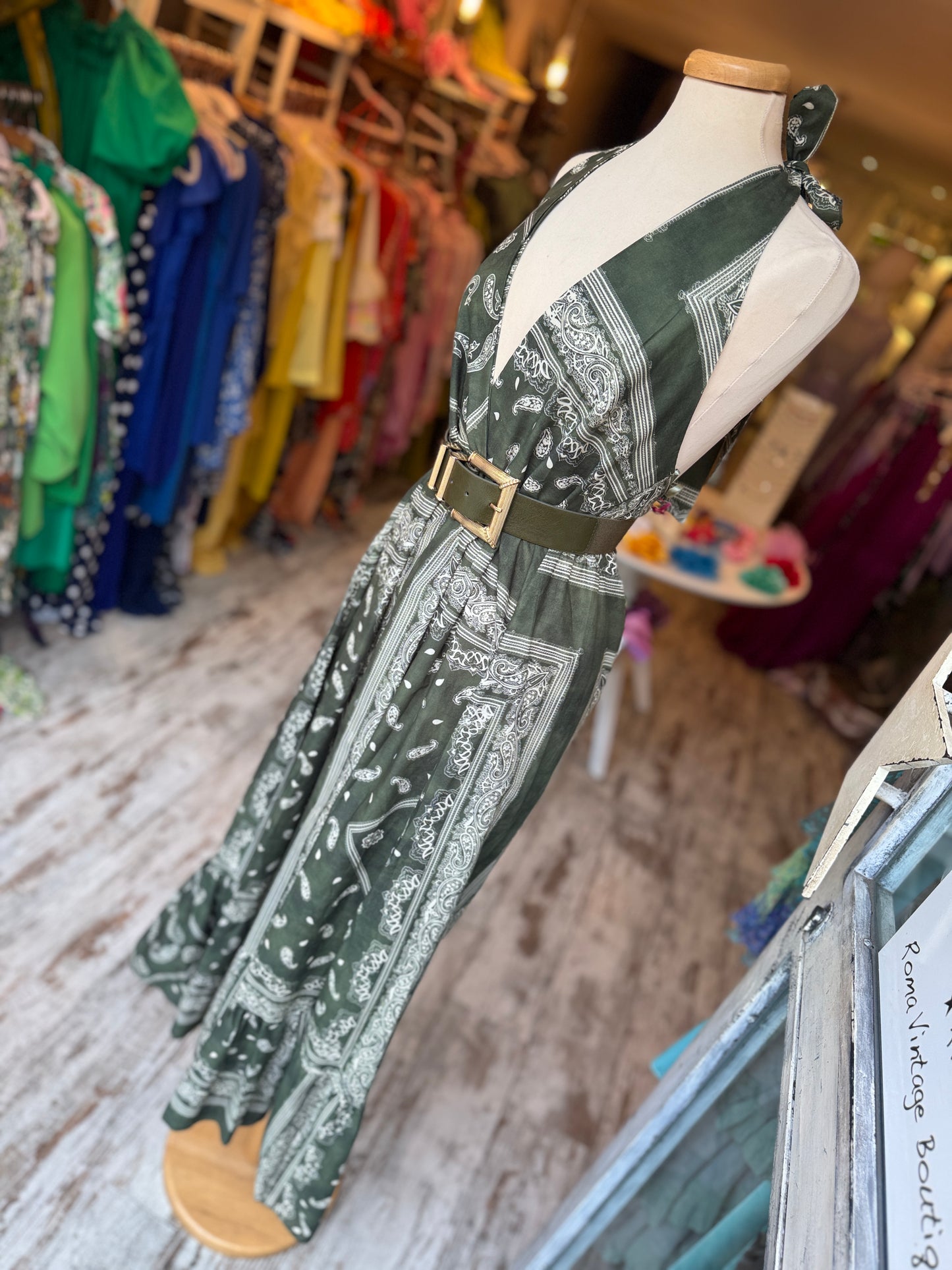 ABITO BANDANA VERDE MILITARE