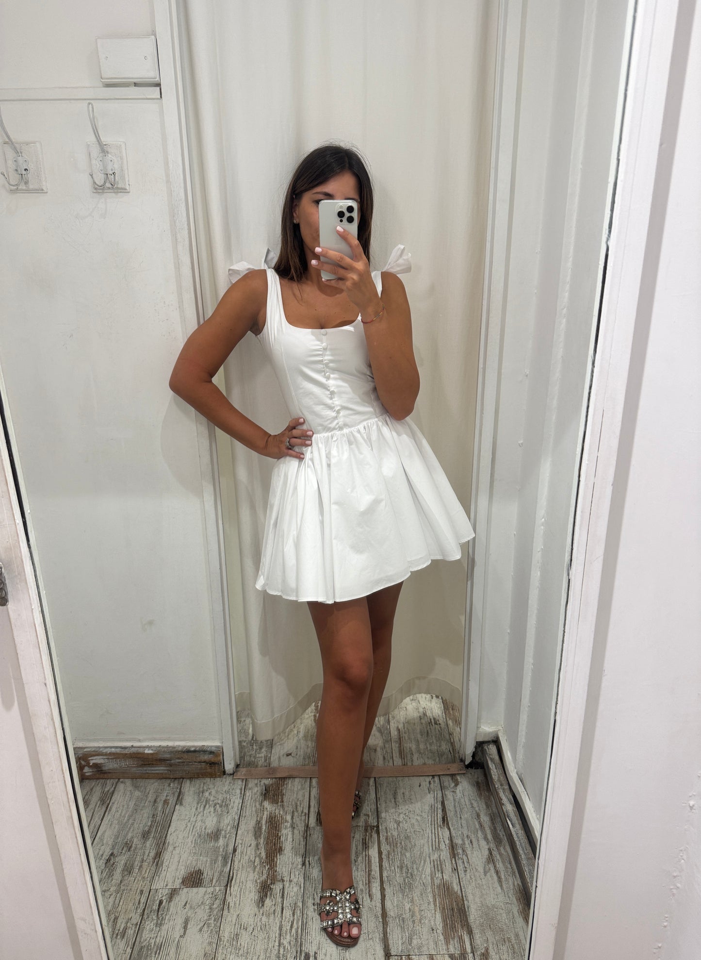 ABITO A RUOTA COTONE BIANCO