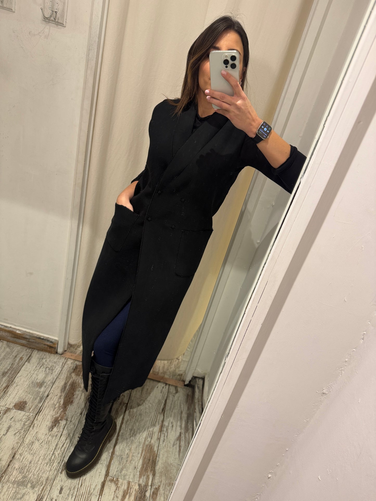 GILET LUNGO MERCI NERO