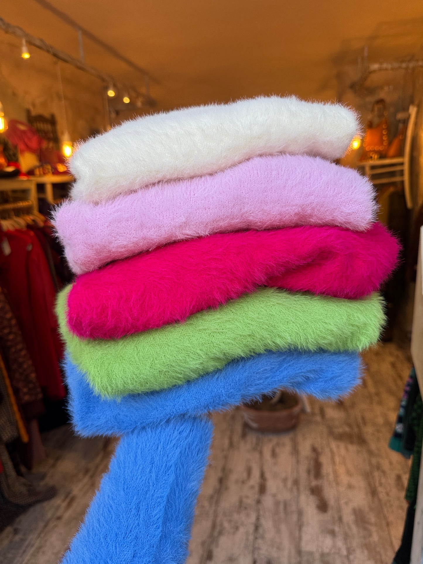 MAGLIA CROP PELUCHE
