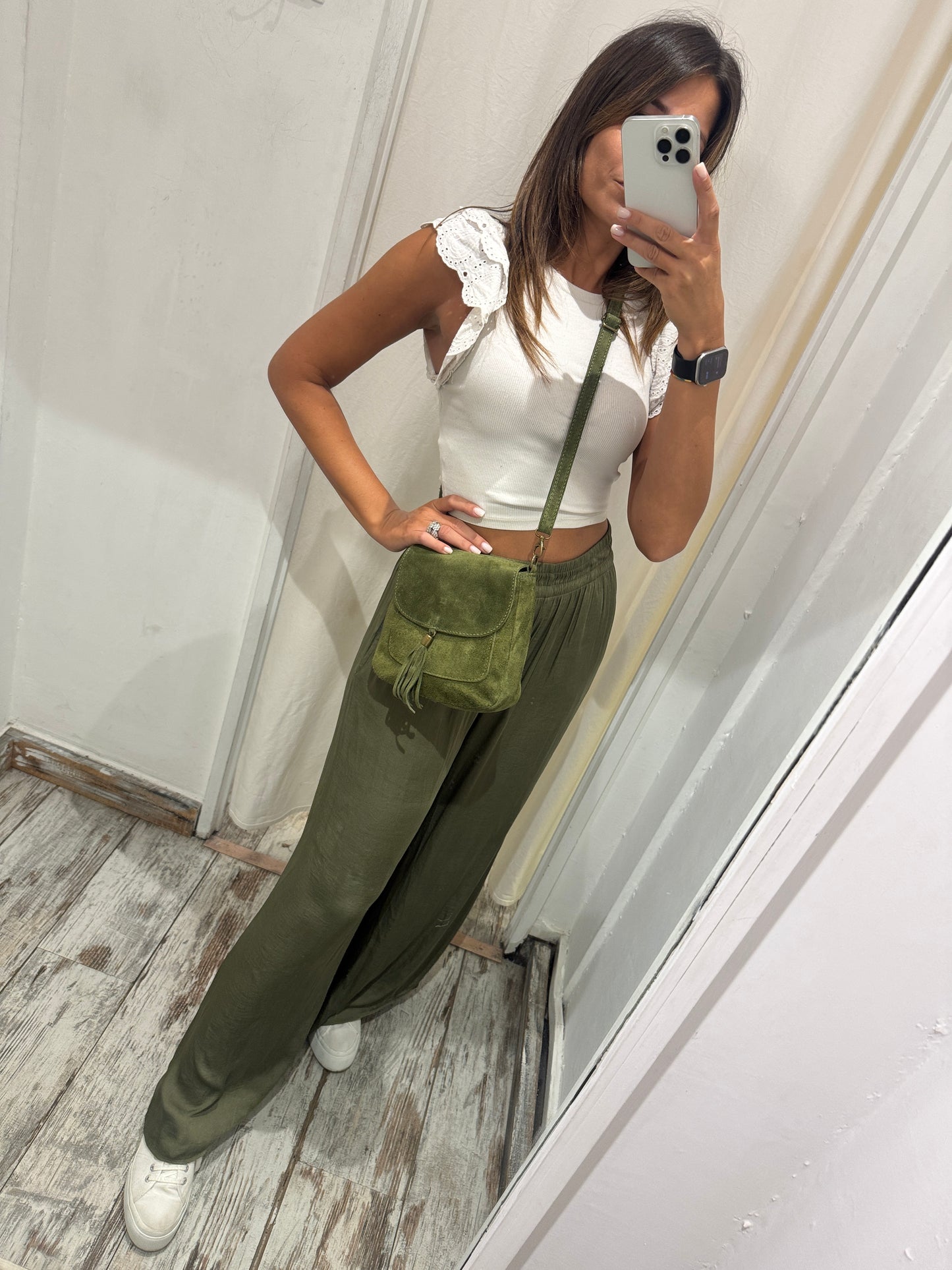 TRACOLLINA SUEDE VERDE MILITARE