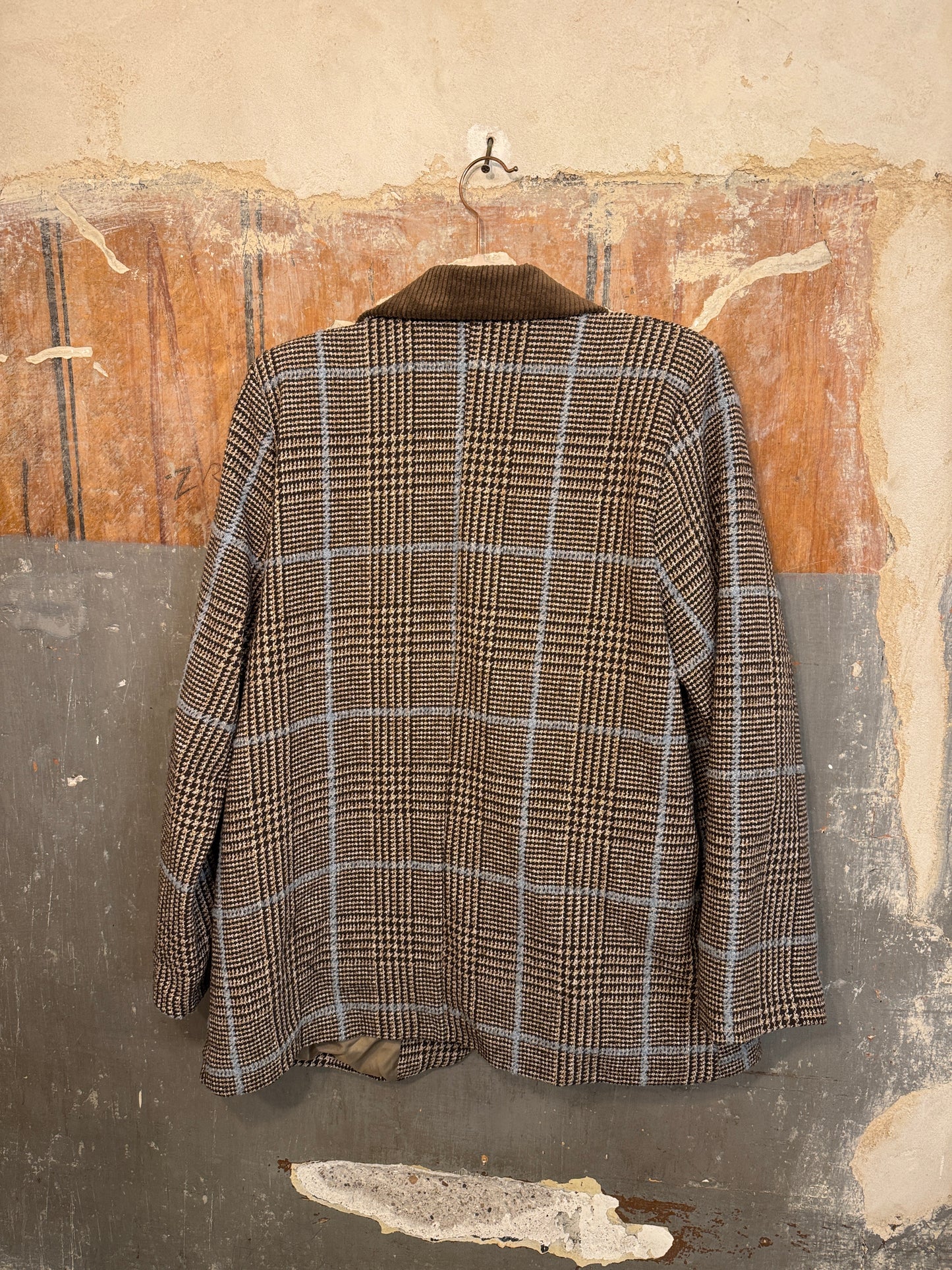 BLAZER OVER PRINCIPE DI GALLES MARRONE