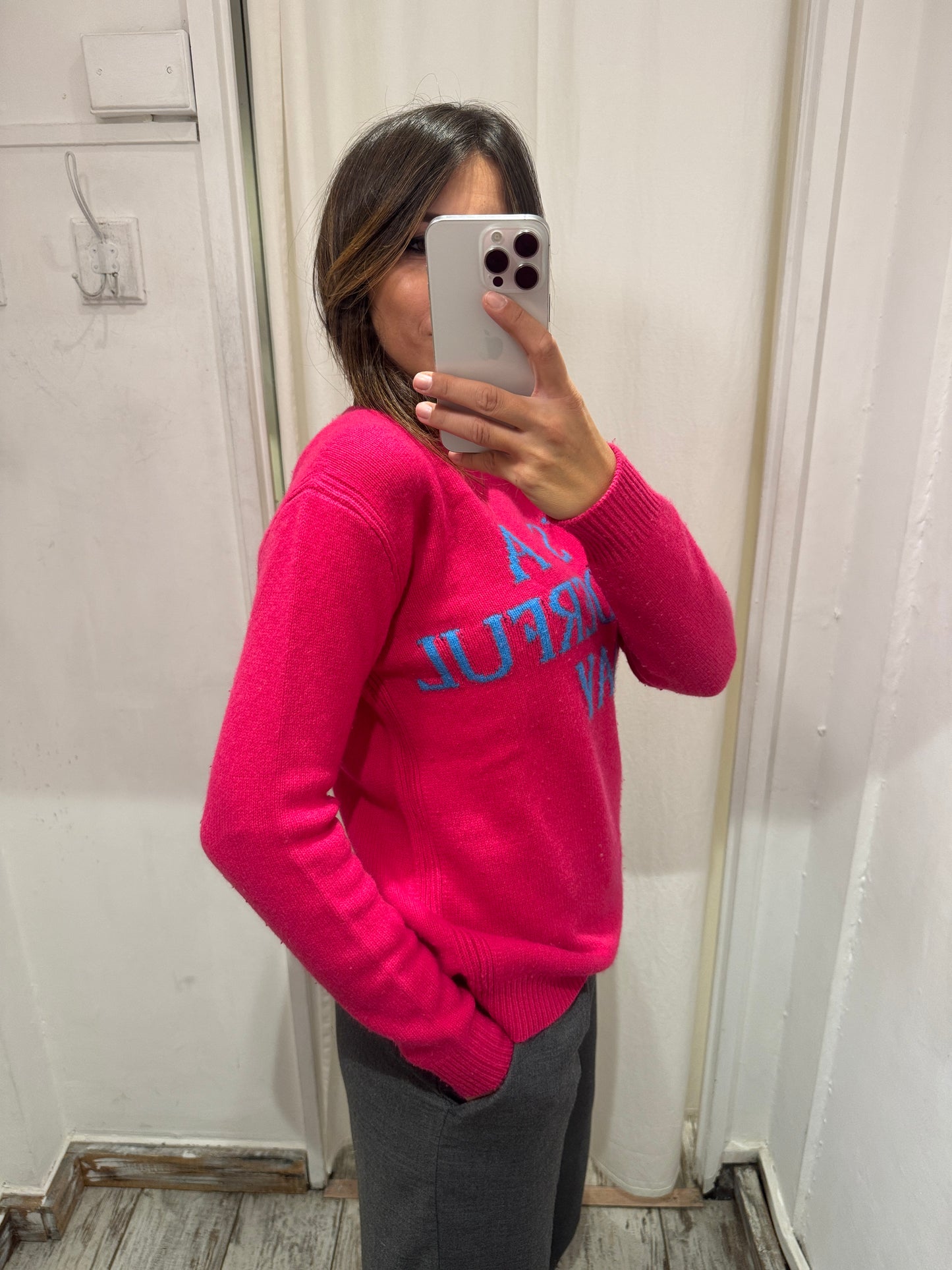 MAGLIA ALBERTA FERRETTI FUCSIA IT’S a WONDERFUL DAY