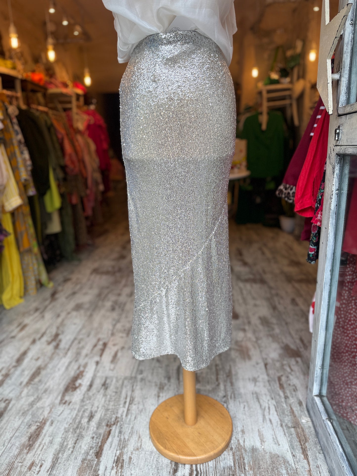 GONNA H&M PAILLETTES ARGENTO