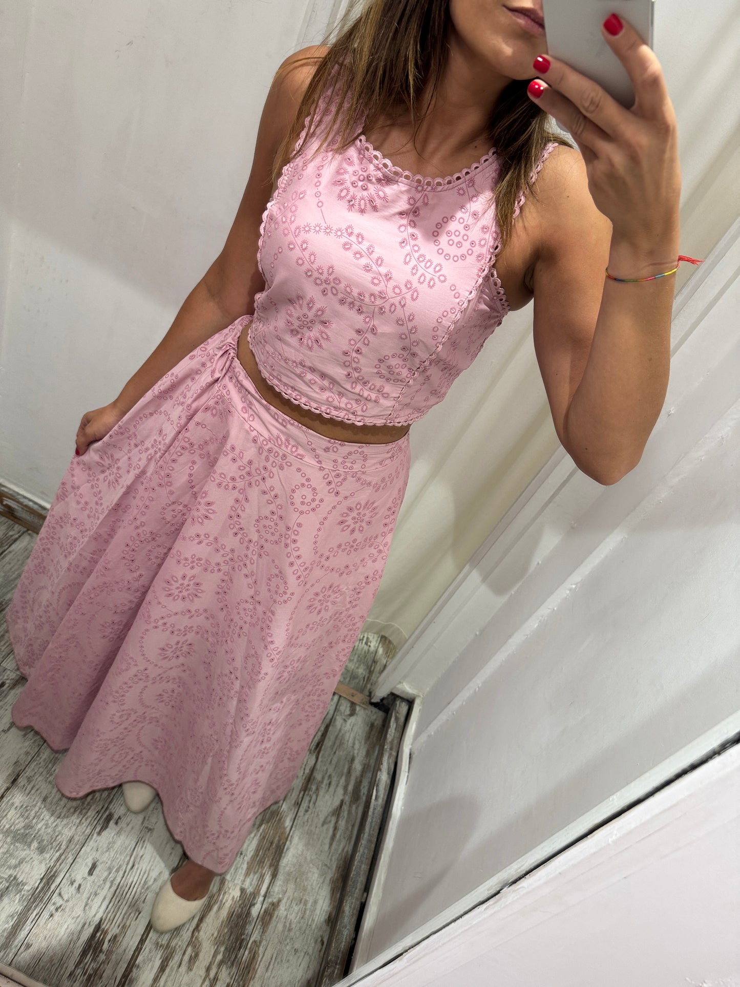 COORDINATO EFFETTO SANGALLO ROSA