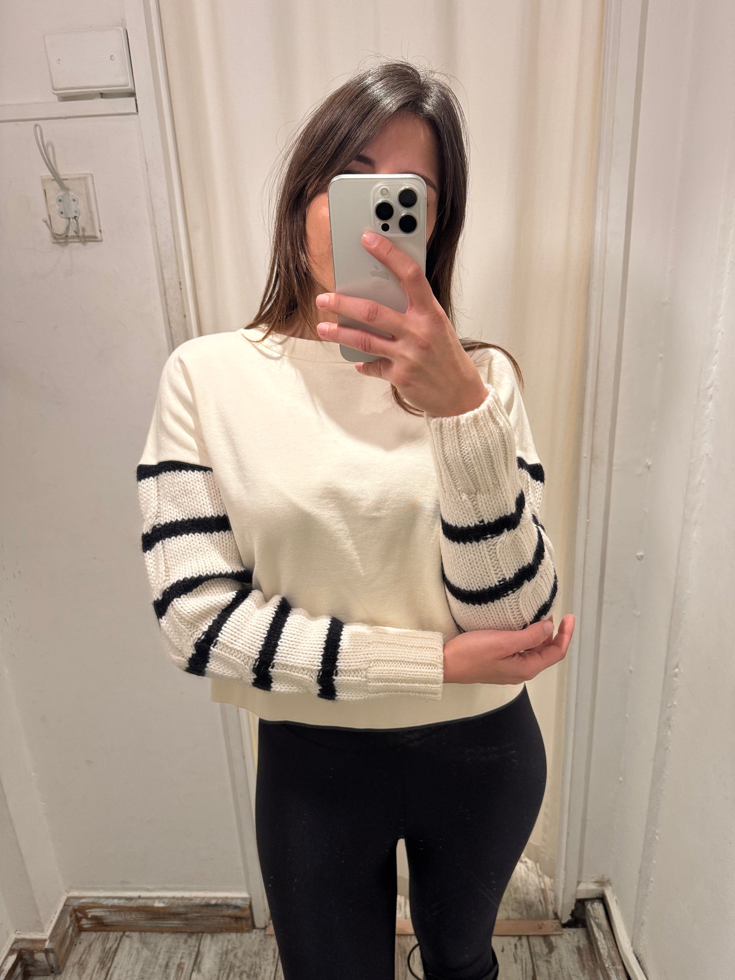 FELPA SEMICOUTURE PANNA MANICHE LANA