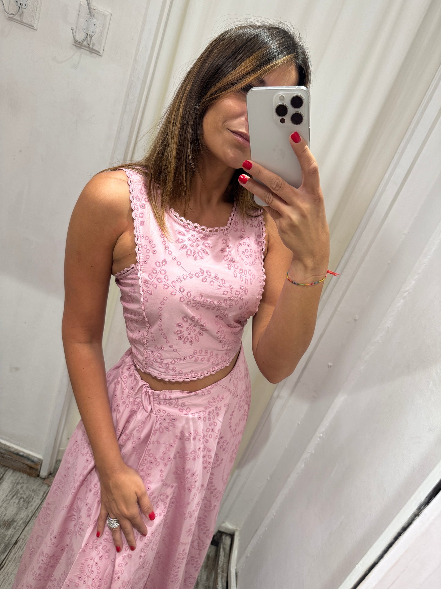 COORDINATO EFFETTO SANGALLO ROSA