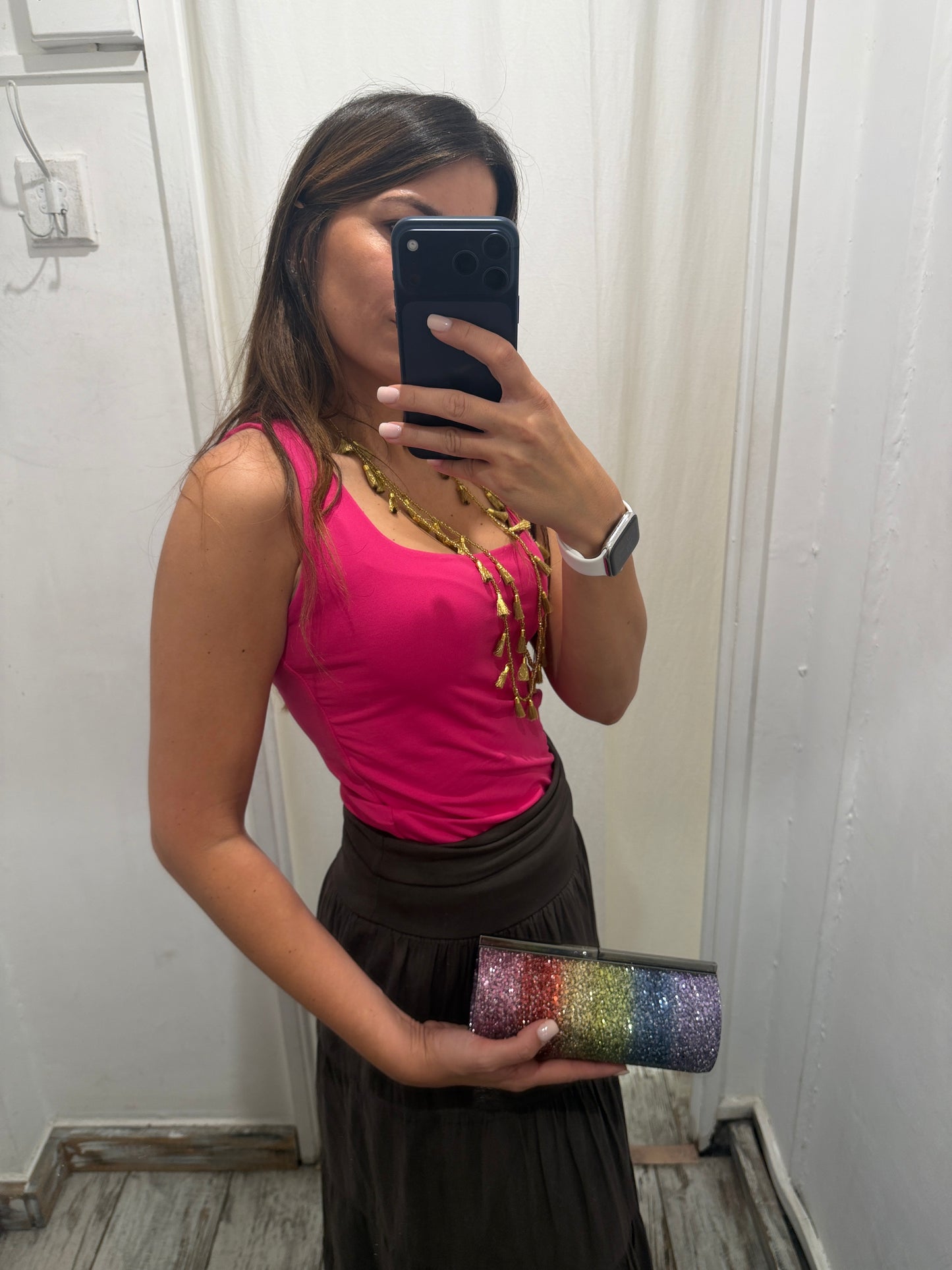 CLUTCH JIMMY CHOO TRINKET GLITTER