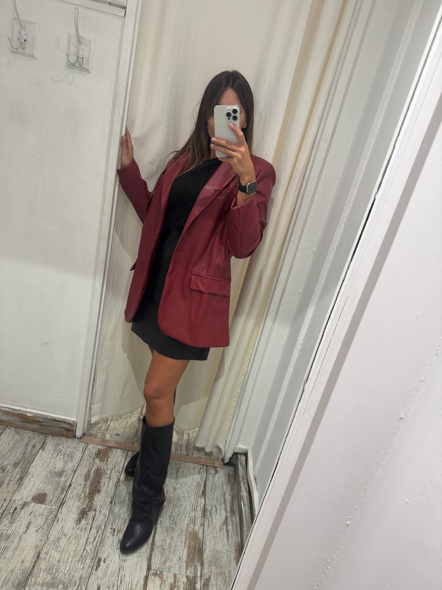 BLAZER OVER ECOPELLE BORDEAUX