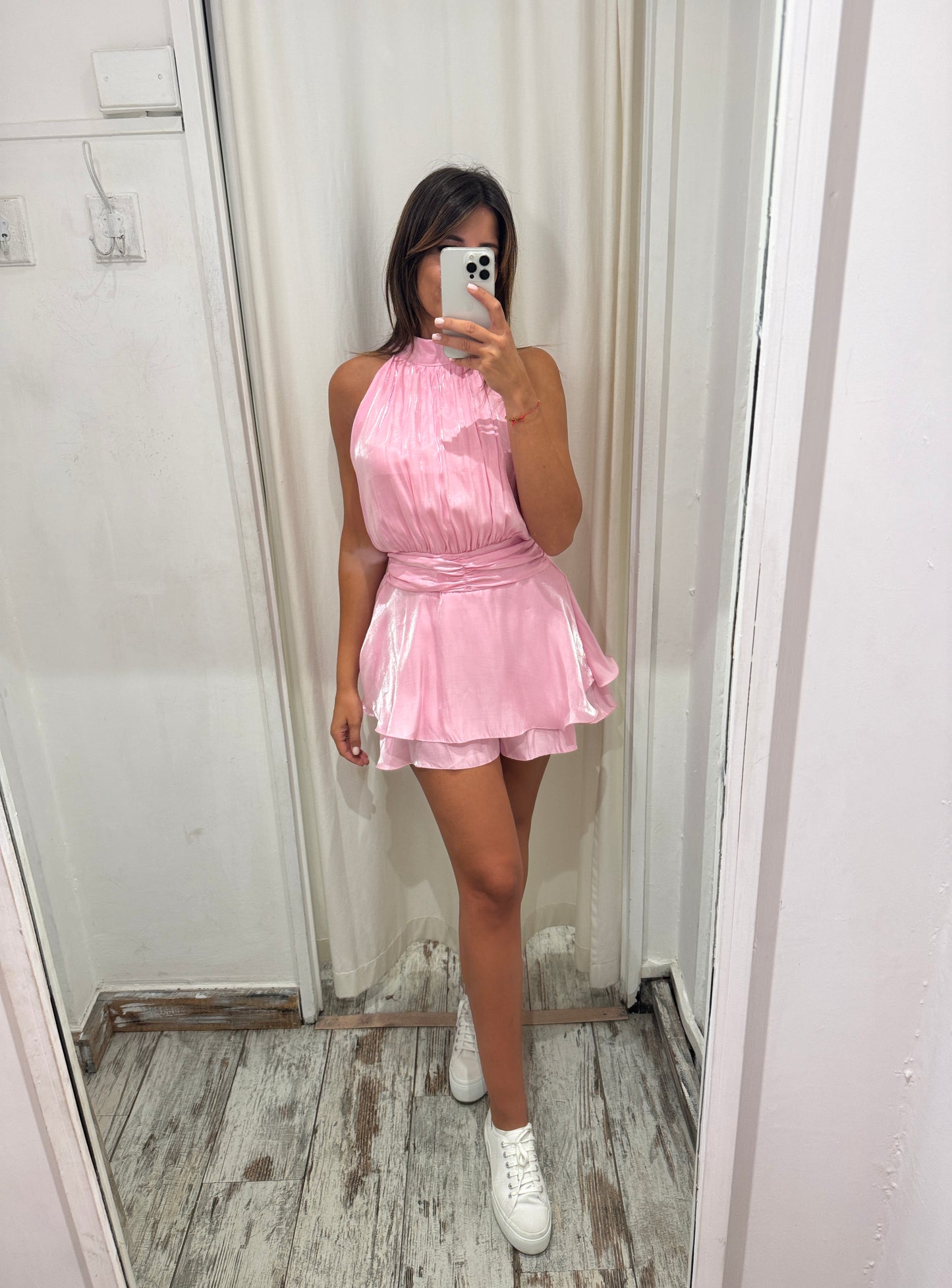 ABITO/TUTA CORTO SATIN ROSA