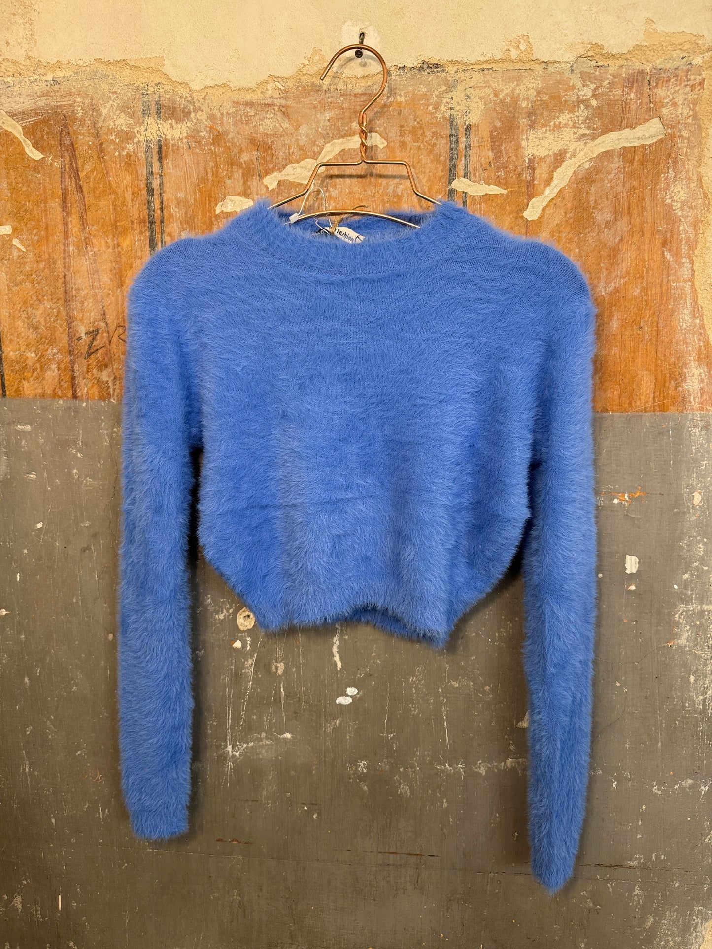 MAGLIA CROP PELUCHE