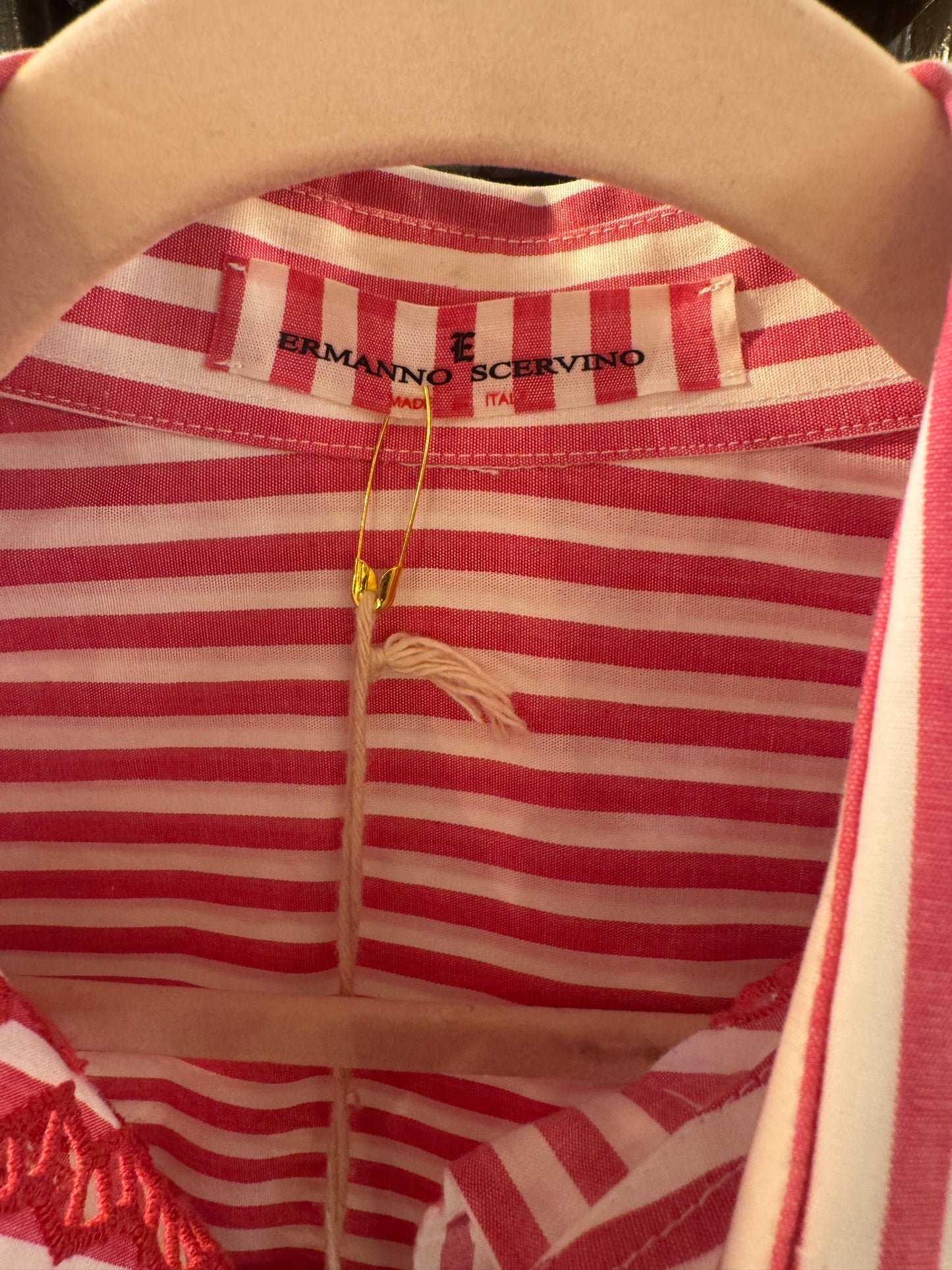 ABITO CAMICIA ERMANNO SCERVINO RIGHE CORALLO